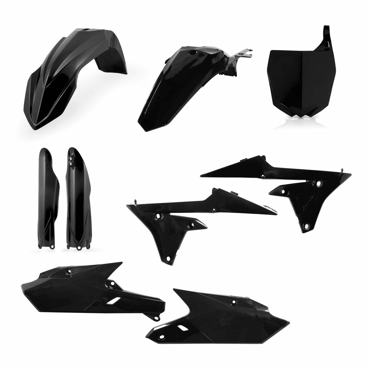 0017563.090 - Acerbis Full Plastics Kit - Yamaha YZF250 2015-18, YZF450 2014-17 - Black