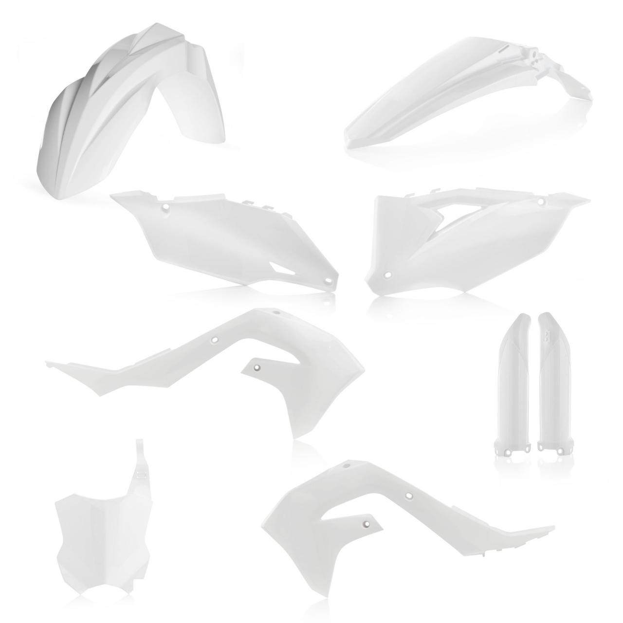 0023649.030 - Acerbis Full Plastics Kit - Kawasaki KXF250 2021-2024, KXF450 2019-23 - White