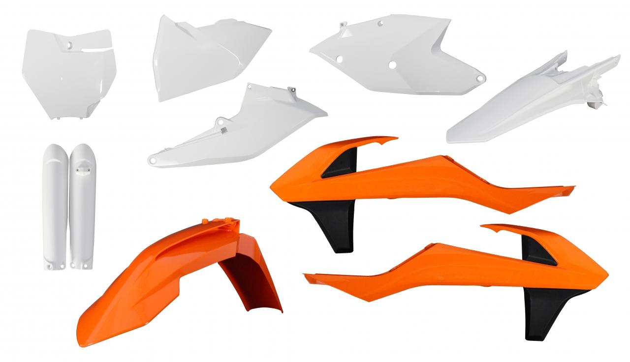 0021741.553.016 - Acerbis Full Plastics Kit - KTM SX 125/150 & SXF 250/350/450 2016-18, SX250 2017-18 - OEM '16 (White/Orange/Black)