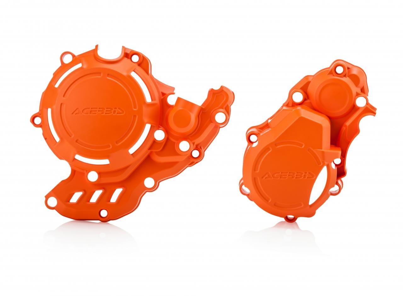 Acerbis Orange X-Power Engine Covers Kit - Ktm Exc-F 250/350 2017-23