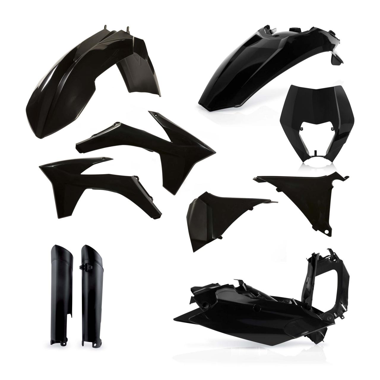 0016234.090 - Acerbis Full Plastics Kit - KTM EXC/ EXC-F 125-540 2012-13 - Black