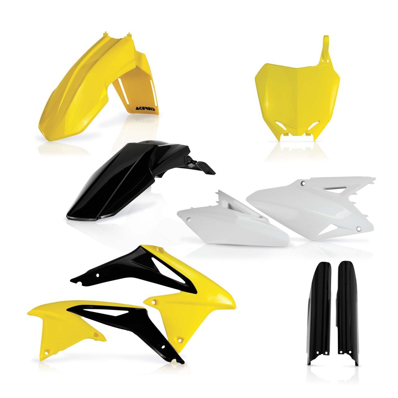 0013982.553.014 - Acerbis Full Plastics Kit - Suzuki RMZ450 2008-17 - OEM '14 (Yellow/Black/White)