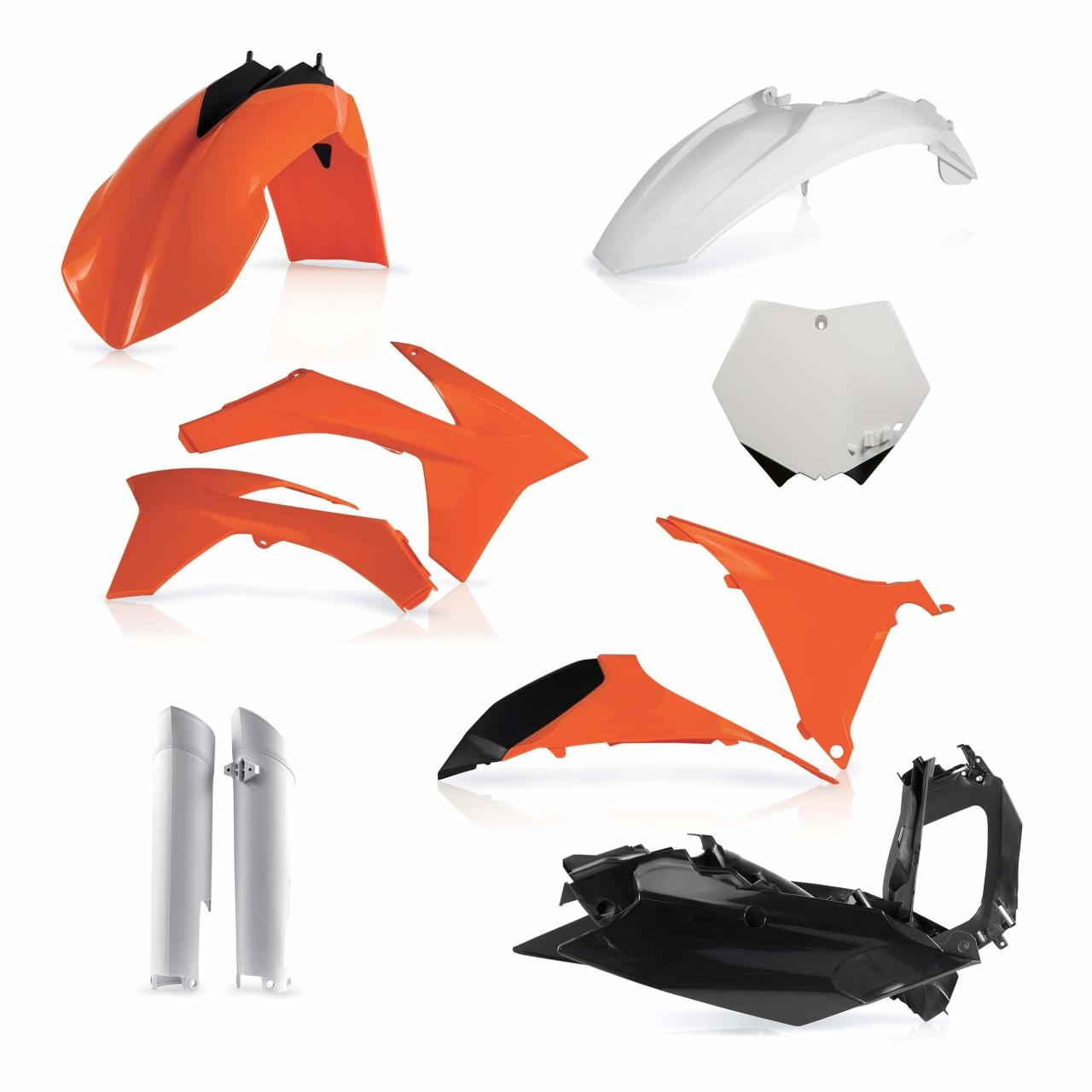 0015701.553.011 - Acerbis Full Plastics Kit - KTM SX 125/150/250 2011 - OEM (Orange/White/Black)
