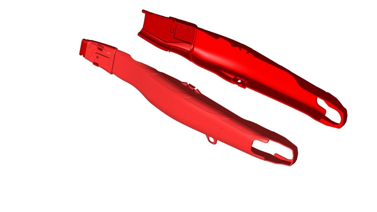 0024962.110 - Acerbis Teket Magnetic Swingarm Protectors - Beta RR 125/200/250/300/350/390/430/480 2020-2025 - Red