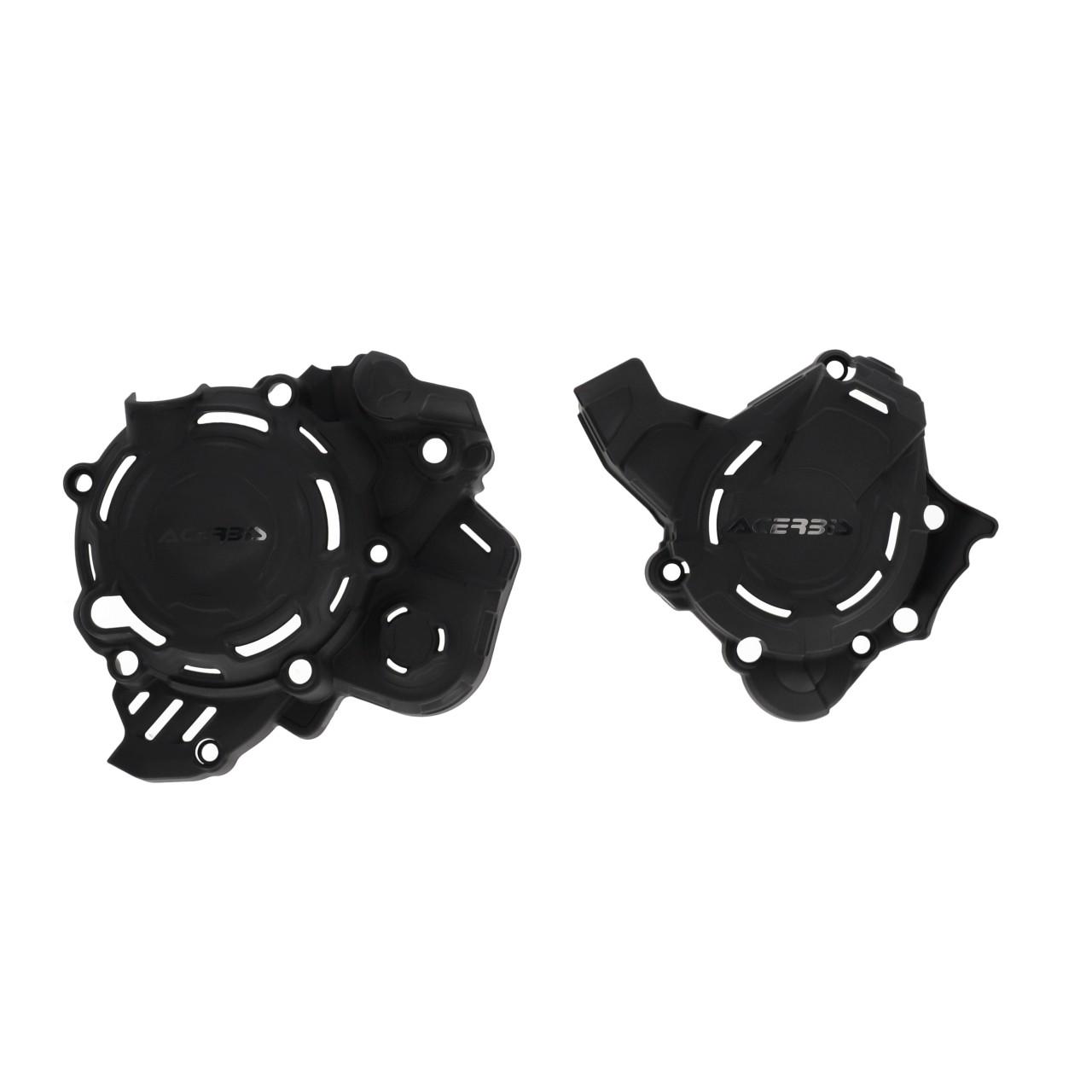 Acerbis Black X-Power Engine Cover Kit - Husqvarna Tc125 2023-2025, Te150 2024-2025