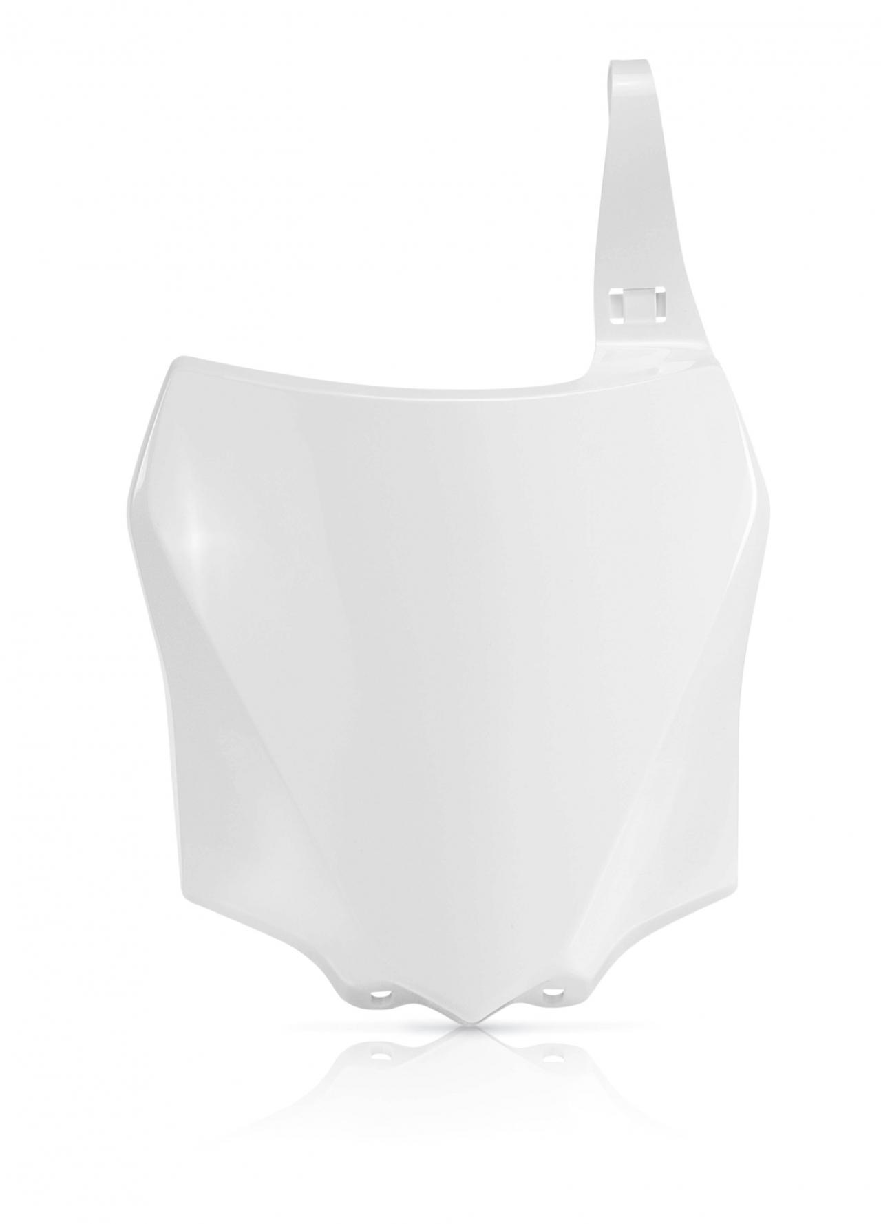 Acerbis White 0017244.030 - Front Number Board - Kawasaki Kx85 2014-2024, Kx100 2014-2021