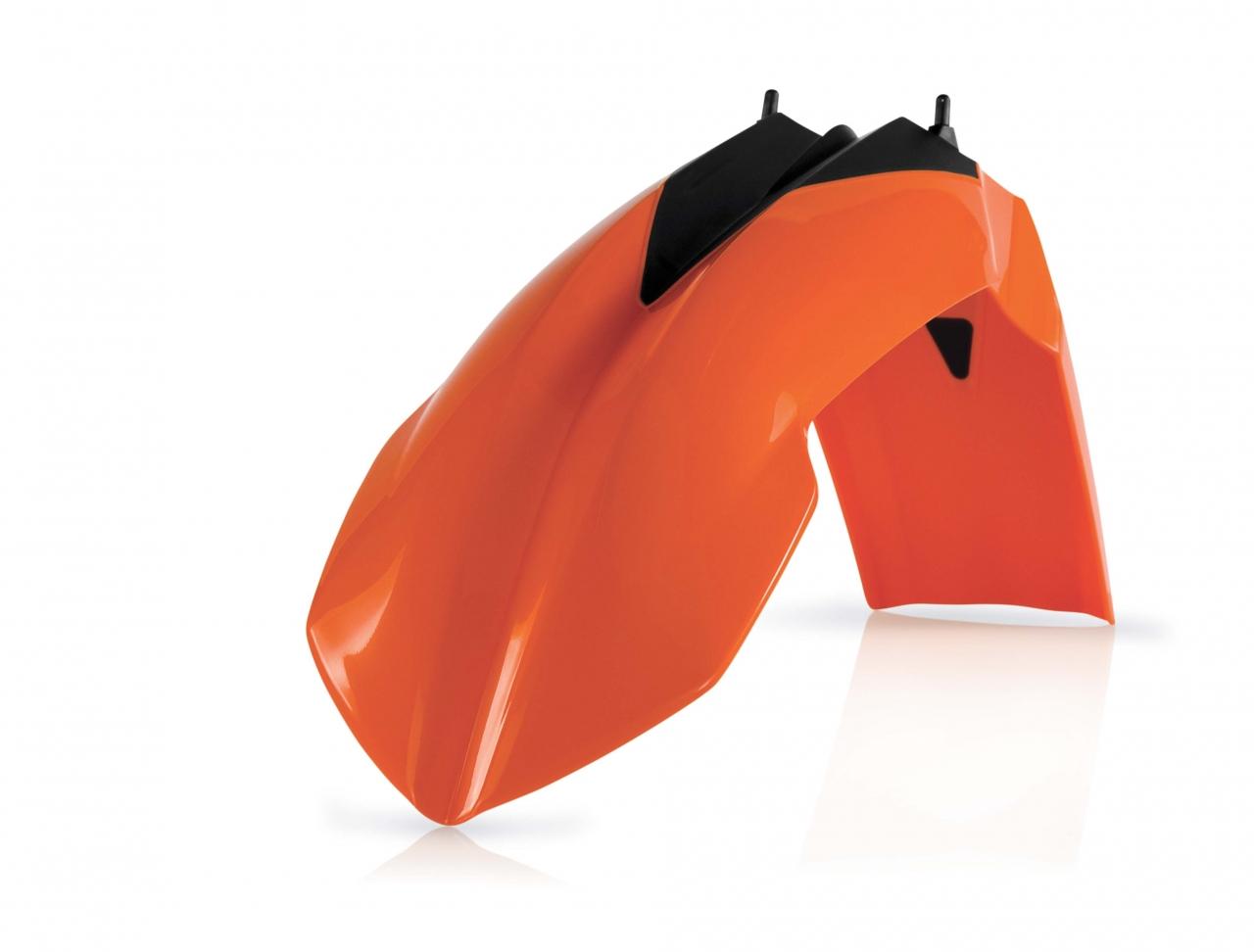 0010296.010 - Acerbis Front Fender - KTM EXC 125/200/250/300 & EXC-F 250/350/400/450/500/525 2008-13, SX 125/250 2007-12 - Orange ('98)