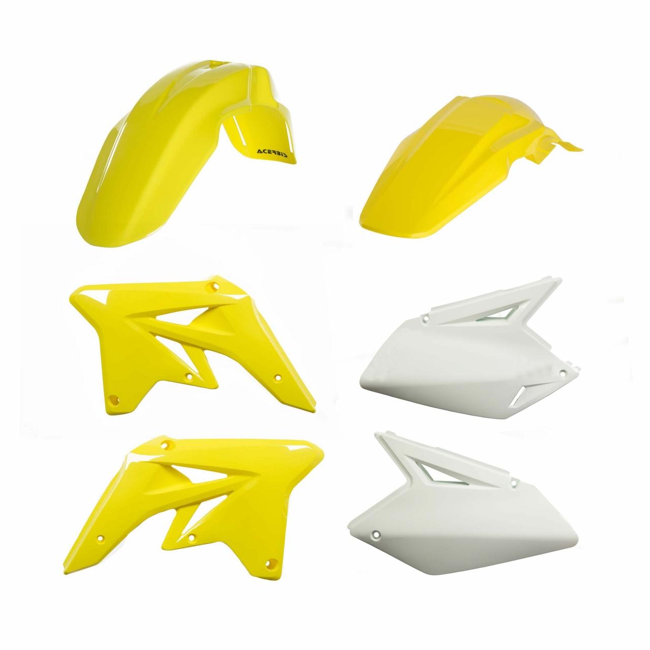 0010293.553 - Acerbis Standard Plastics Kit - Suzuki RMZ250 2007-09 - OEM '07 (Yellow/White)