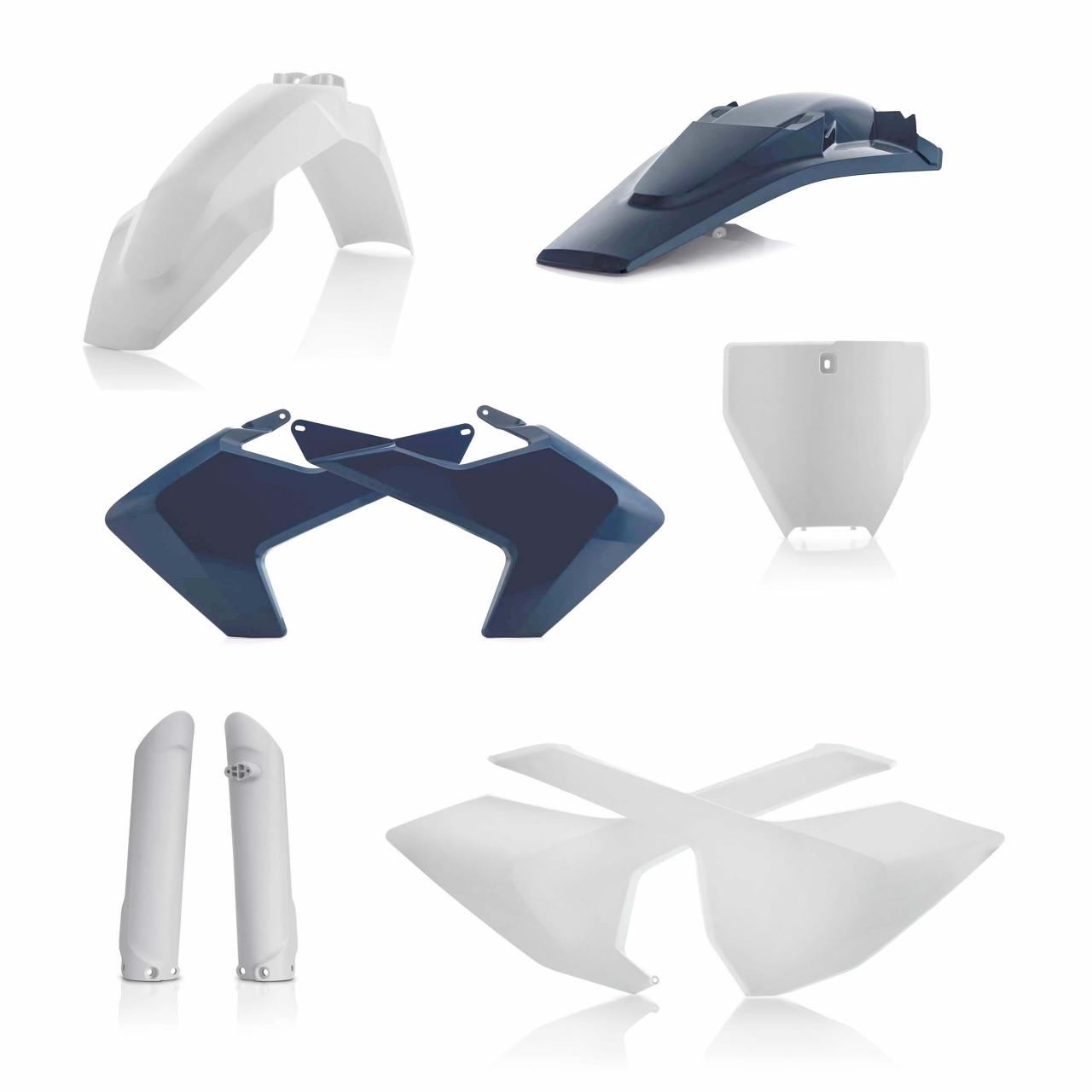 0021831.553 - Acerbis Full Plastics Kit - Husqvarna TC 125/250/300 & FC 250/350/450 2016-18 - OEM (White/Navy)