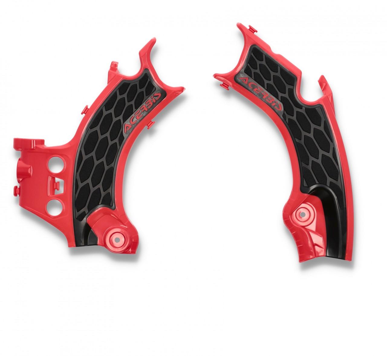 Acerbis Red/Black 0024715.349 - X-Grip Frame Guards - Honda Crf250r/ Crf250rx & Crf300rx 2022-2024, Crf450r & Crf450rx 2021-2024