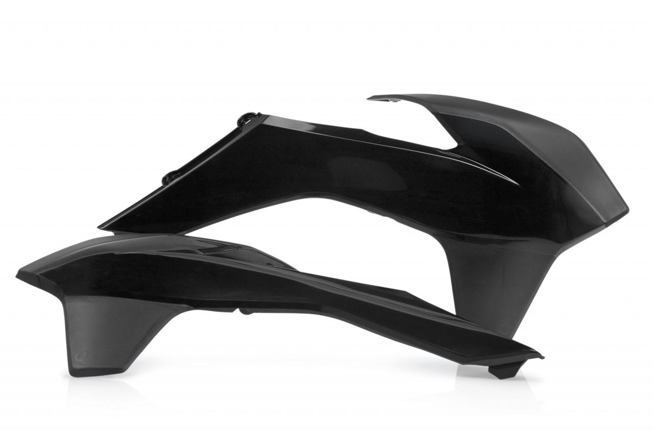 Acerbis Black 0016871.090 - Radiator Scoops - Ktm Exc/ Exc-F 2014-16, Sx/Sxf 2013-15