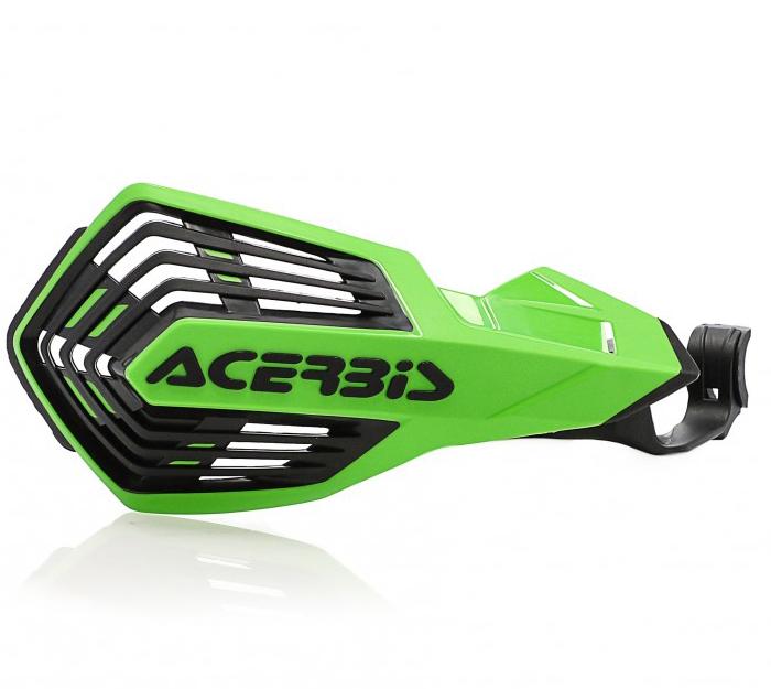 0024659.377 - Acerbis K-Future Hand Guards - Kawasaki KXF250 2015-20, KXF450 2015-18 - Green/ Black