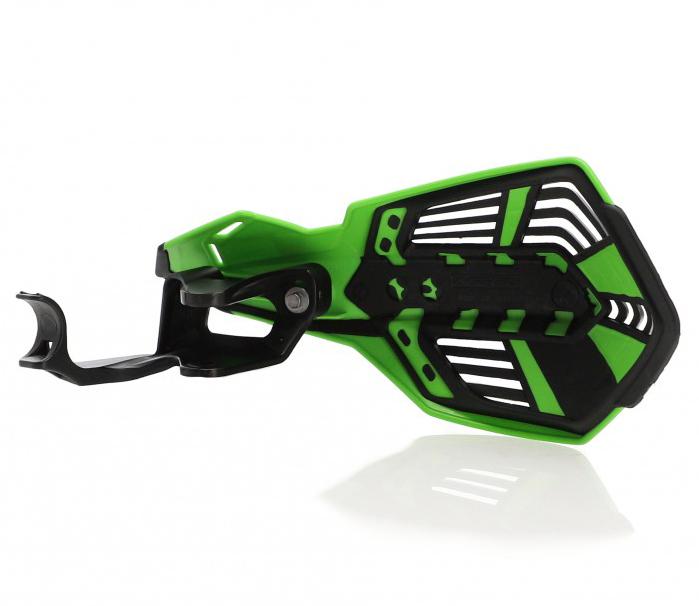 0024659.377 - Acerbis K-Future Hand Guards - Kawasaki KXF250 2015-20, KXF450 2015-18 - Green/ Black image 2