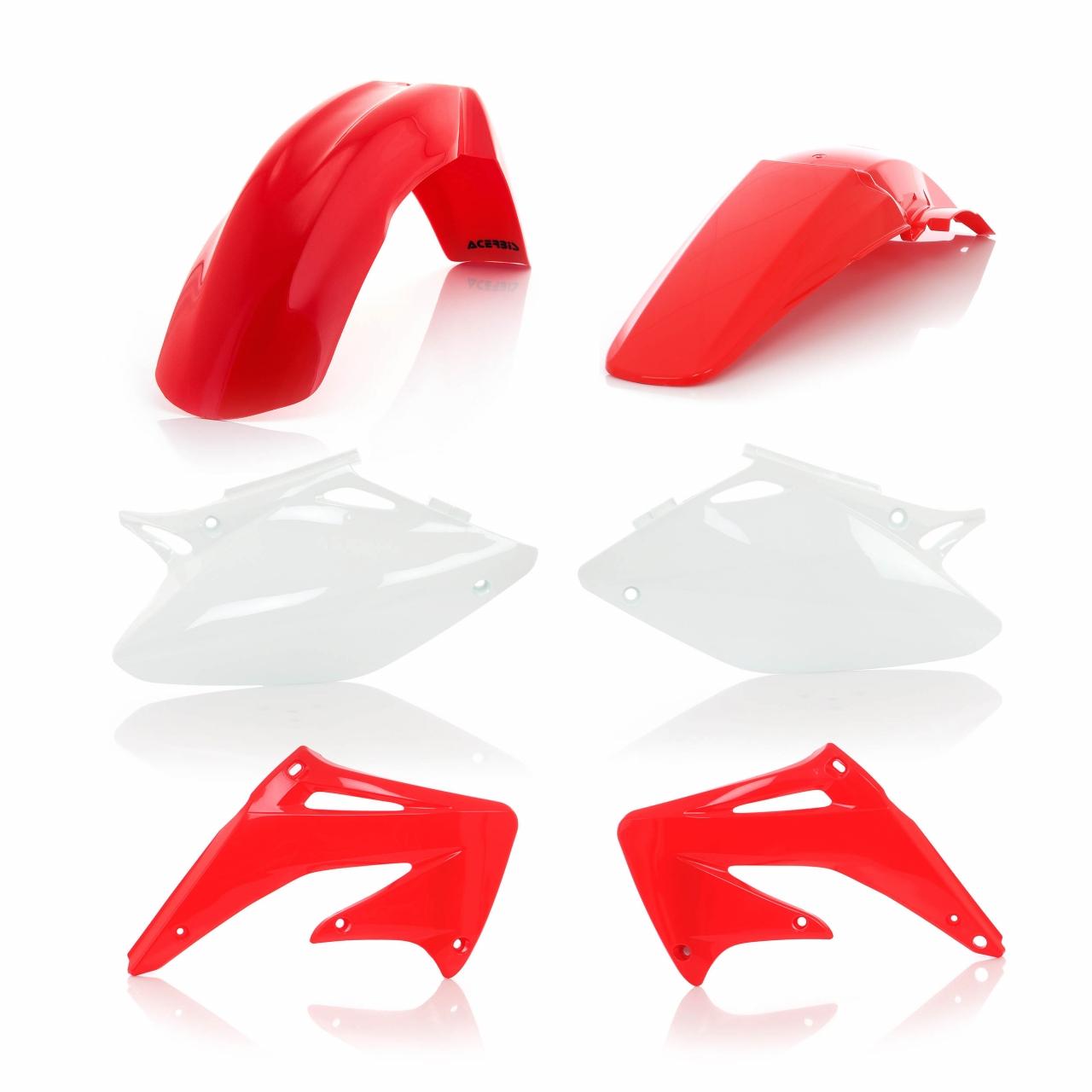 Acerbis Red/White 0007527.553.003 - Standard Plastics Kit - Honda Crf450r 2002-03 - Oem ()