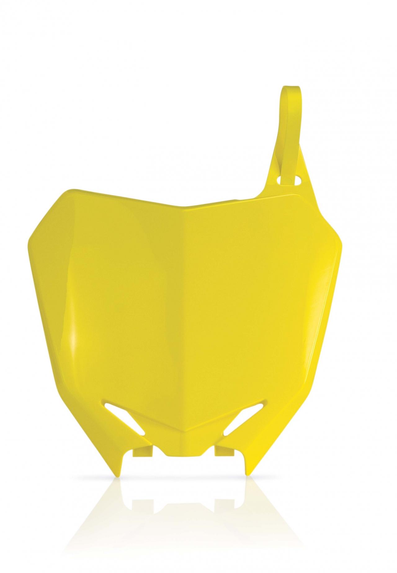 Acerbis Yellow 0011646.060 - Front Number Board - Suzuki Rmz250 2010-18, Rmz450 2008-17