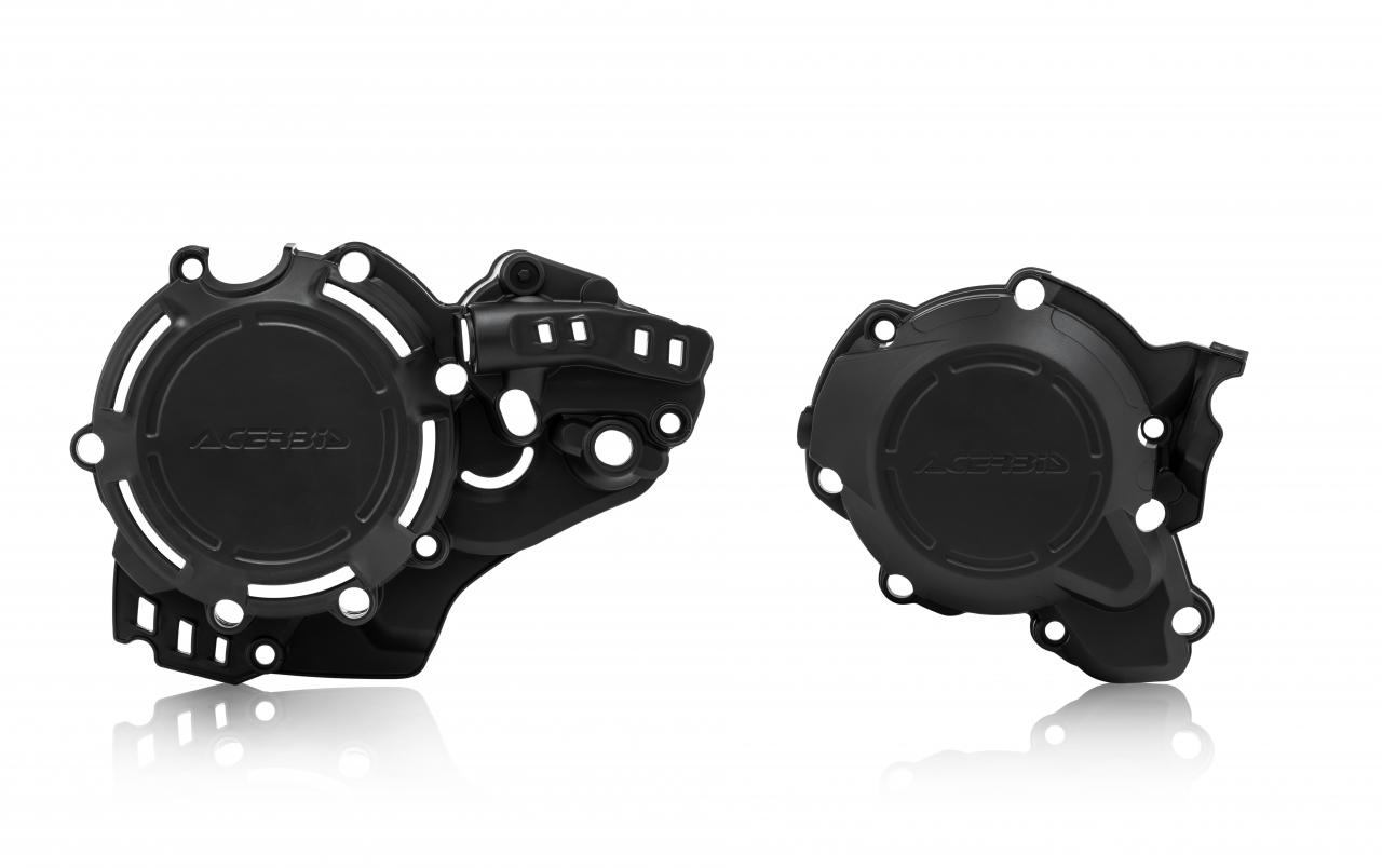 Acerbis Black X-Power Engine Covers Kit - Husqvarna Tc250 2019-22, Ktm Sx250 2019-22, Xc Tpi 2020-23