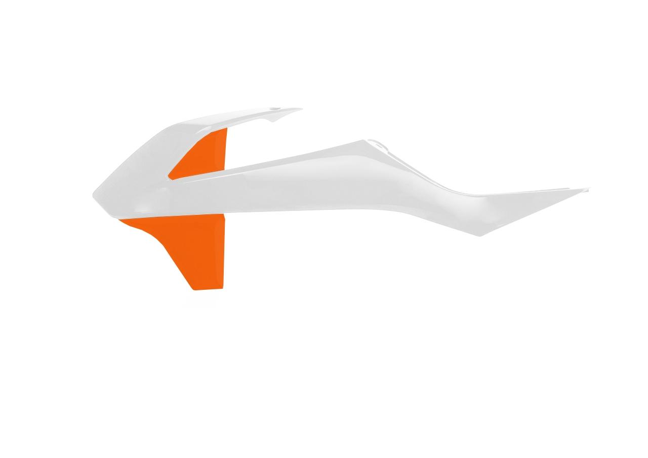 Acerbis White/Orange 0022928.229.016 - Radiator Scoops - Ktm Sx85 2018-2024