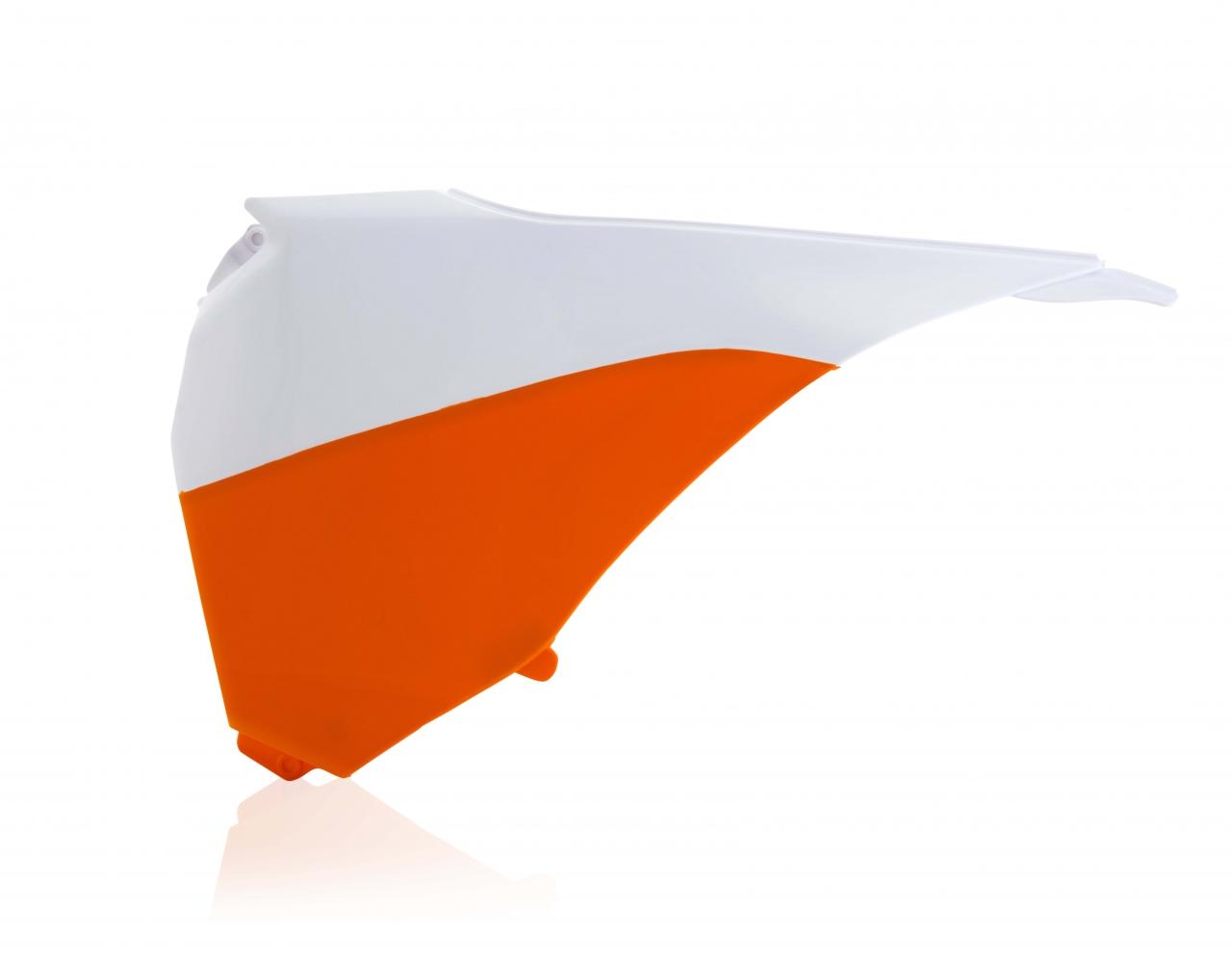 0017202.203 - Acerbis Air Box Cover - Various KTM EXC & EXC-F 2014-16 - Orange/ White