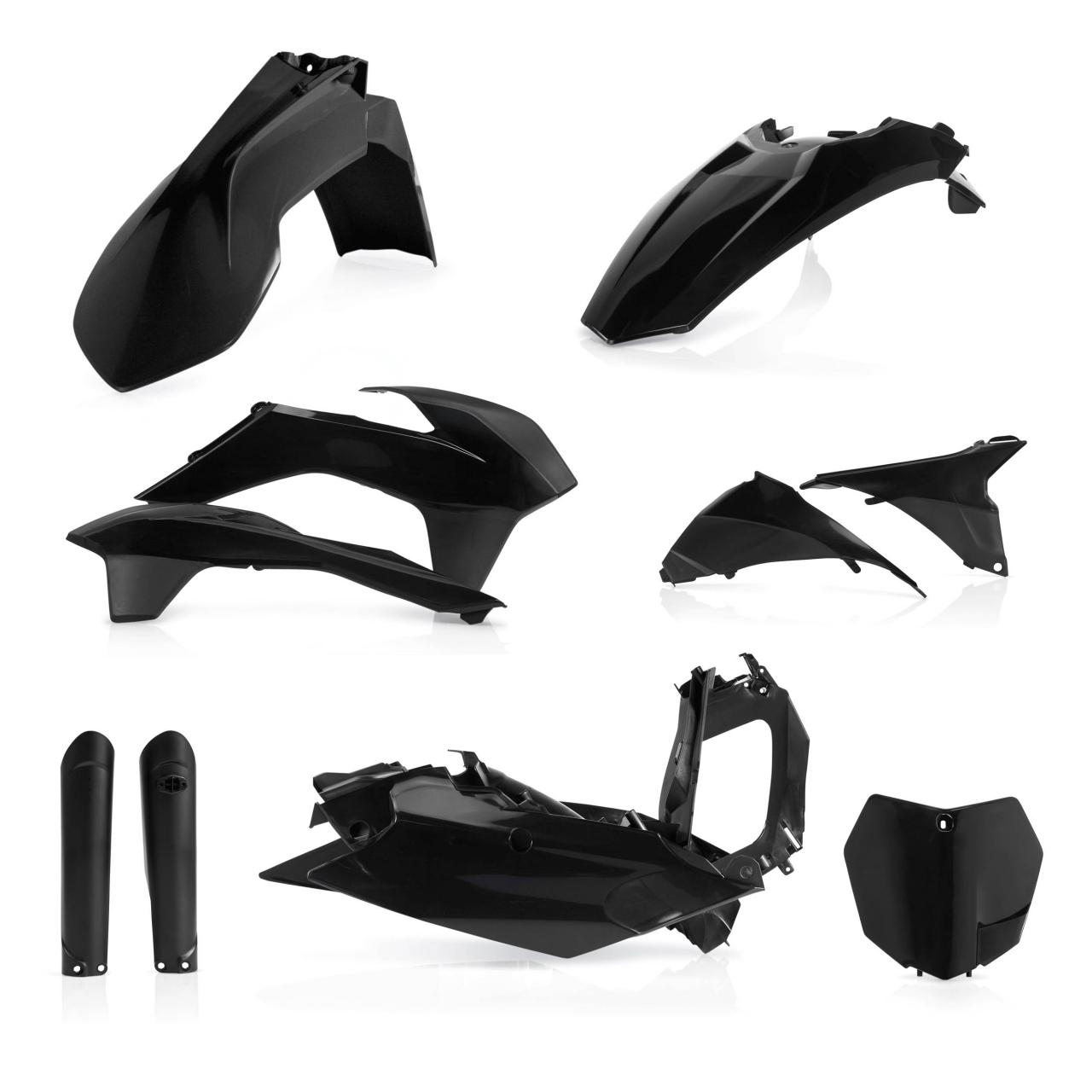 Acerbis Black 0017843.090 - Full Plastics Kit - Ktm Sx125/150 & Sxf 250/450/505 2015, Sx250 2015-16