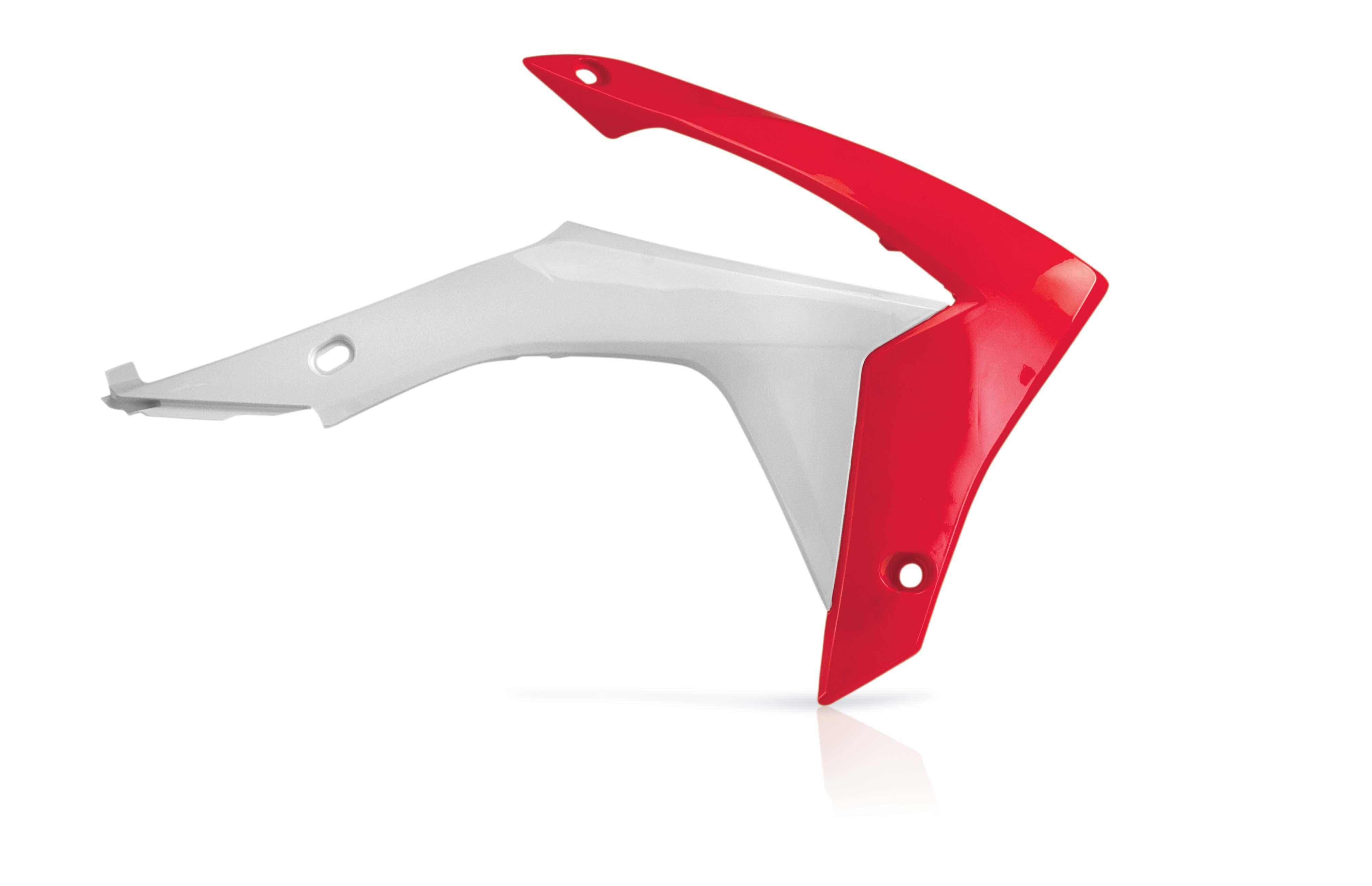 0016890.343 - Acerbis Radiator Scoops - Honda CRF250R 2014-17, CRF450R 2013-16 - Red/ White