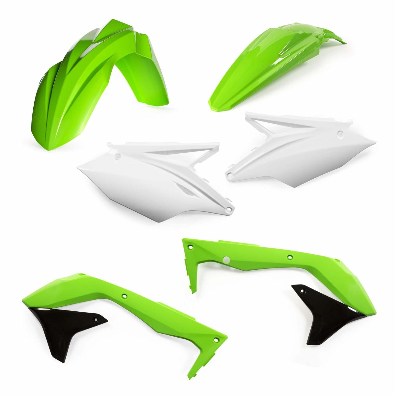 0021842.553 - Acerbis Standard Plastics Kit - Kawasaki KXF450 2016-17 - OEM (Green/White)