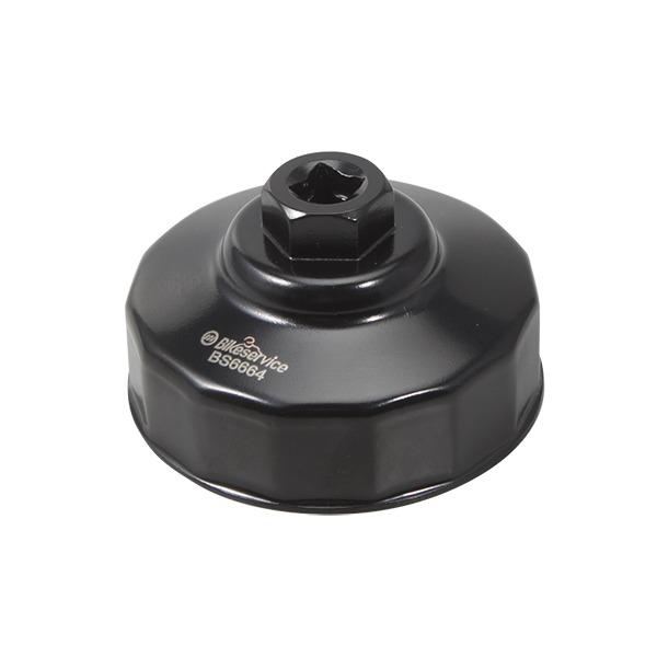 Bikeservice Black 74Mm-15 Flute Oil Filter Wrench