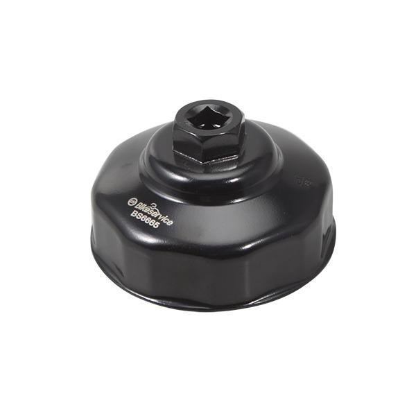 Bikeservice Black 76Mm - 8 Flute Flute Oil Filter Wrench