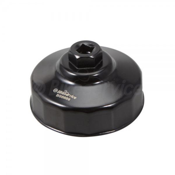 Bikeservice Black 79Mm - 15 Flute Window Oil Filter Wrench