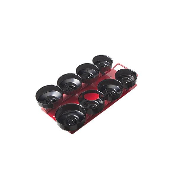 Bikeservice Black Oil Filter Wrench Set - 8 Piece