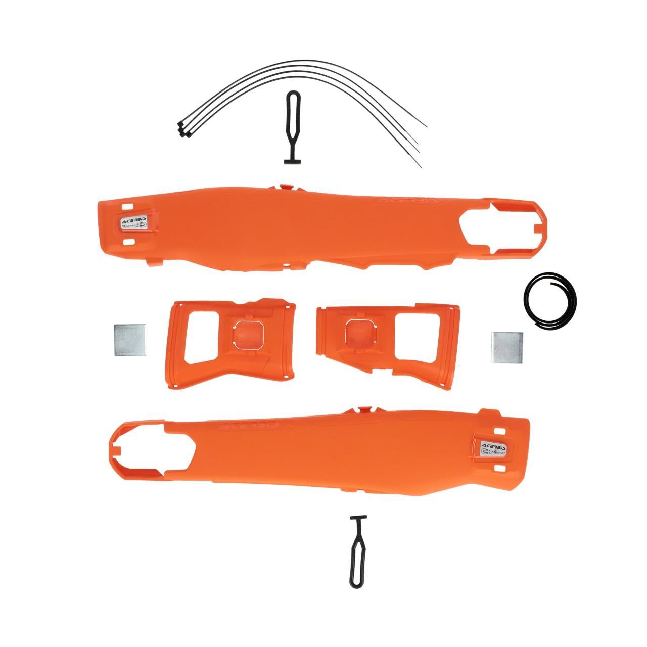 0026606.011.016 - Acerbis Tekmagnet Swing Arm Protectors For KTM SXF 250/350/450/500 2025 - Orange