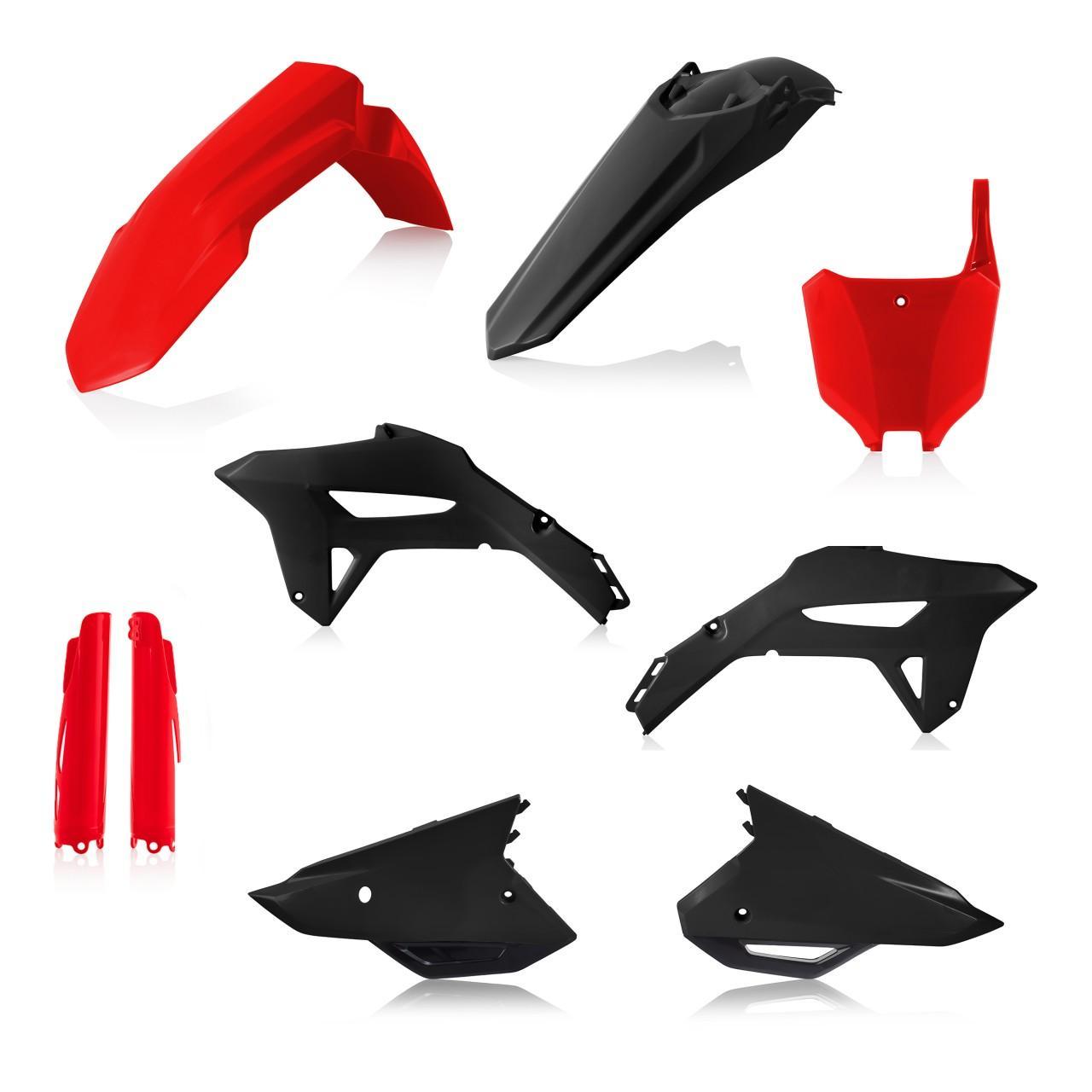 0024559.848 - Acerbis Full Plastics Kit For Honda CRF250R 2022-2024, CRF450R 2021-2024 - Black/Red