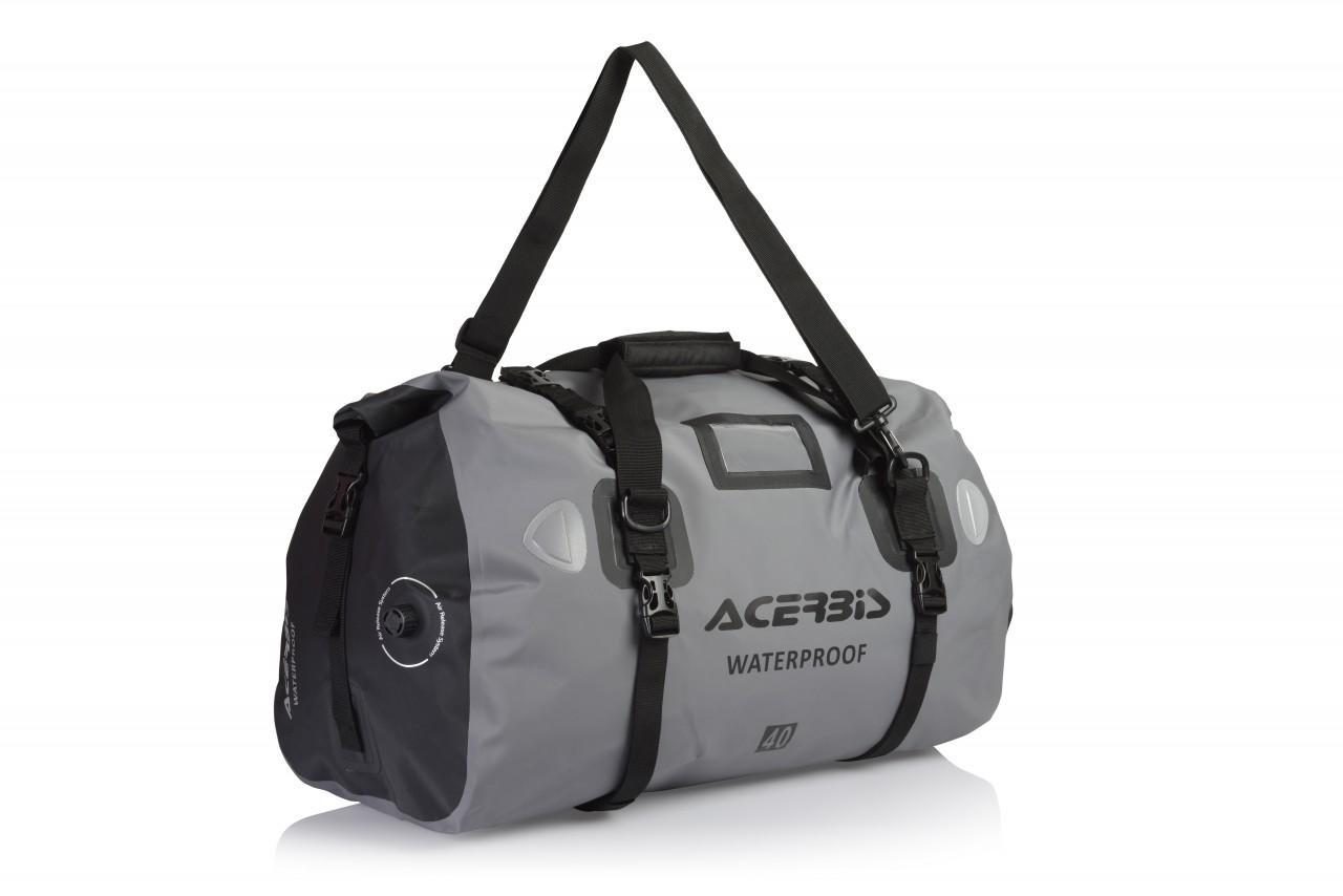 0024540.319 - Acerbis X-Water Horizontal Waterproof Holdall Bag - Black/Grey 40L