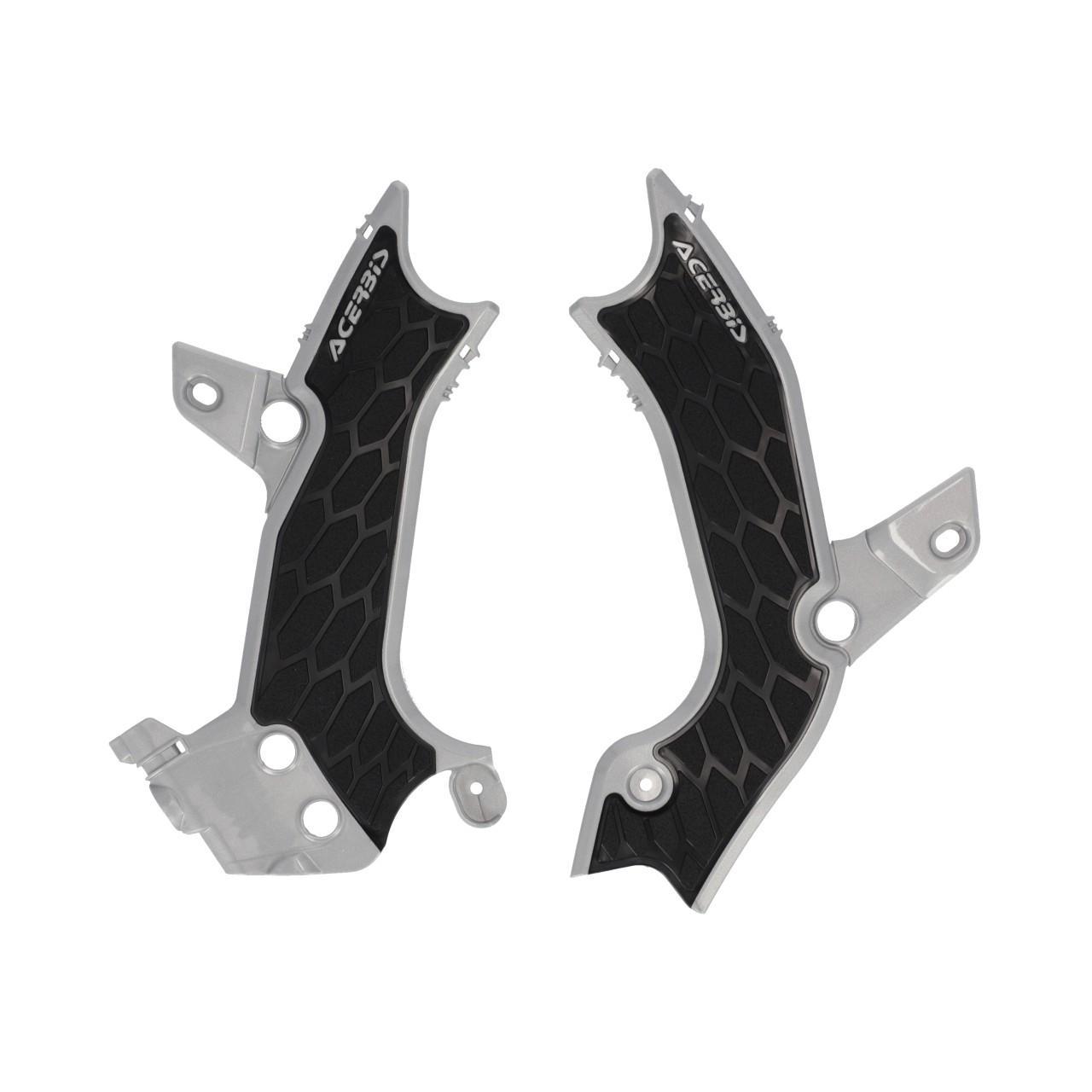 0026096.293 - Acerbis X-Grip Frame Guards For Kawasaki KX250 2025 & KX450 2024-2025 - Grey/Black