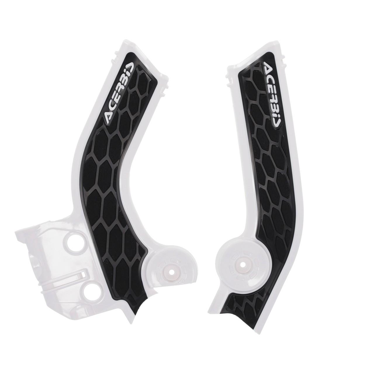 0026613.237 - Acerbis X-Grip Frame Guards For Kove 450 Rally 2023-2025, 450 Rally Pro 2023-2024 White/Black