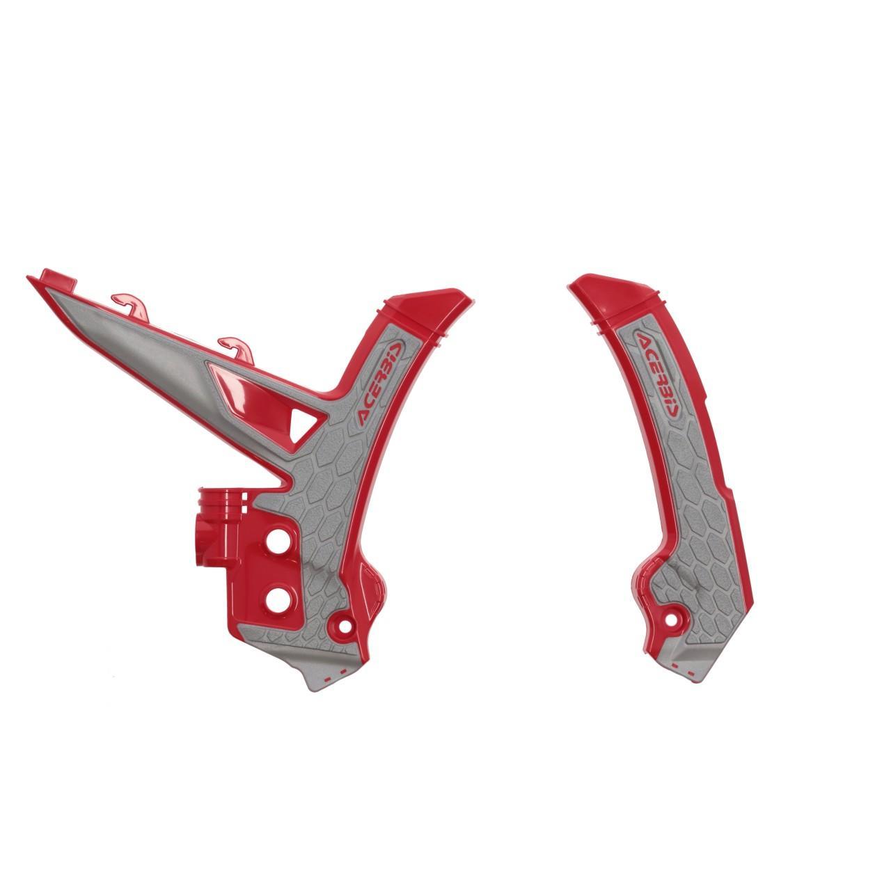 0026105.347 - Acerbis X-Grip Frame Guards For Gas Gas EC 250/300 & EC 250/350/450/500 F 2024-2025 - Red/Grey