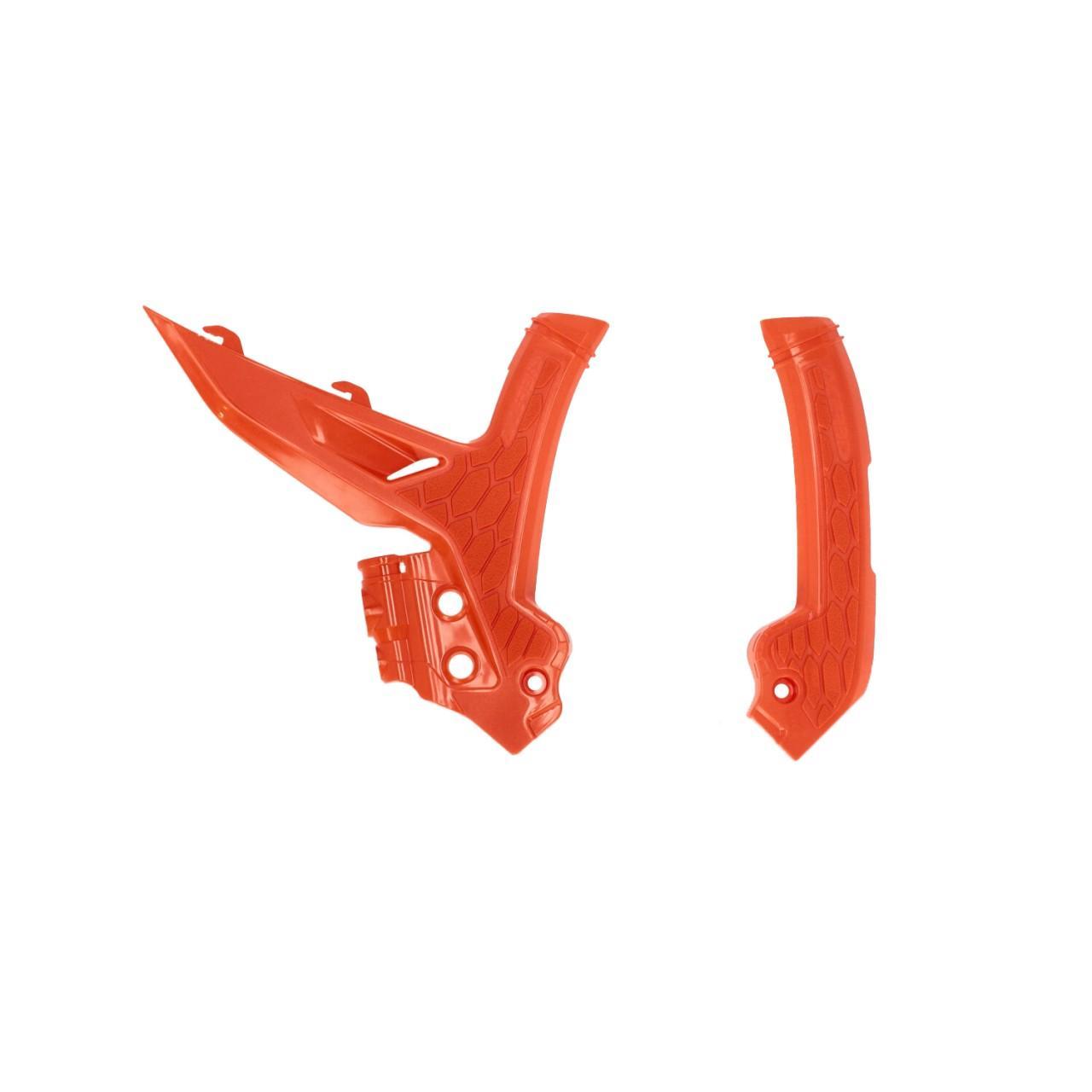 0025245.201 - Acerbis X-Grip Frame Guards For KTM EXC 150/250/350 2024-2025 & SX 125/250/300 2023-2025 - Orange/Orange