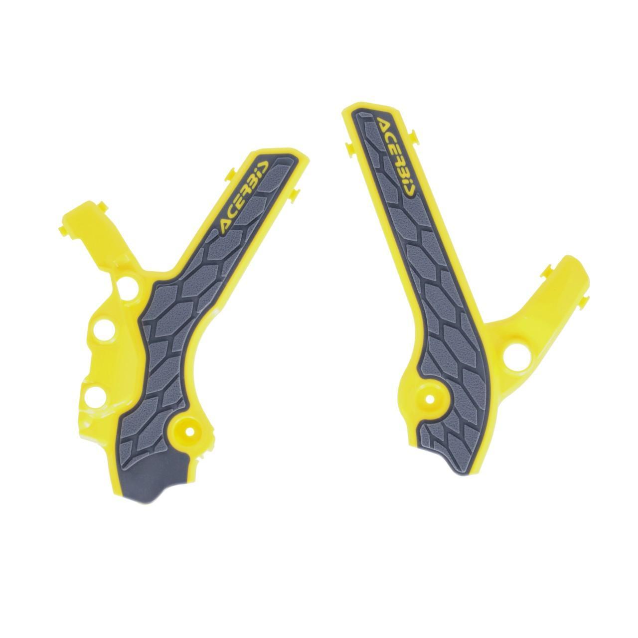 Acerbis Yellow 0025996.290 - X-Grip Frame Guards For Suzuki Drz400 & Drz400sm 2000-2023 - Grey