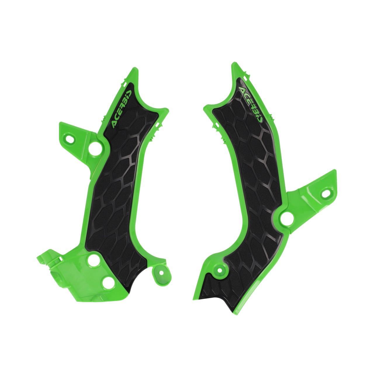 Acerbis Green 0026096.377 - X-Grip Frame Guards For Kawasaki Kx250 2025 & Kx450 2024-2025 - /Black