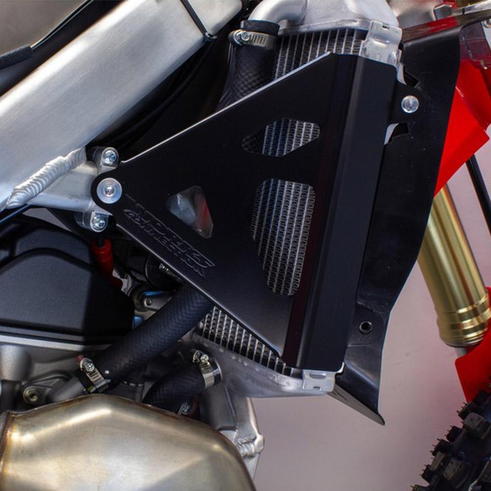 18-B710 - Works Connection Radiator Braces For Honda CRF250R 2022-2024, CRF250RX 2022-2024, CRF450R 2021-2024, CRF450RX 2021-2025 Black