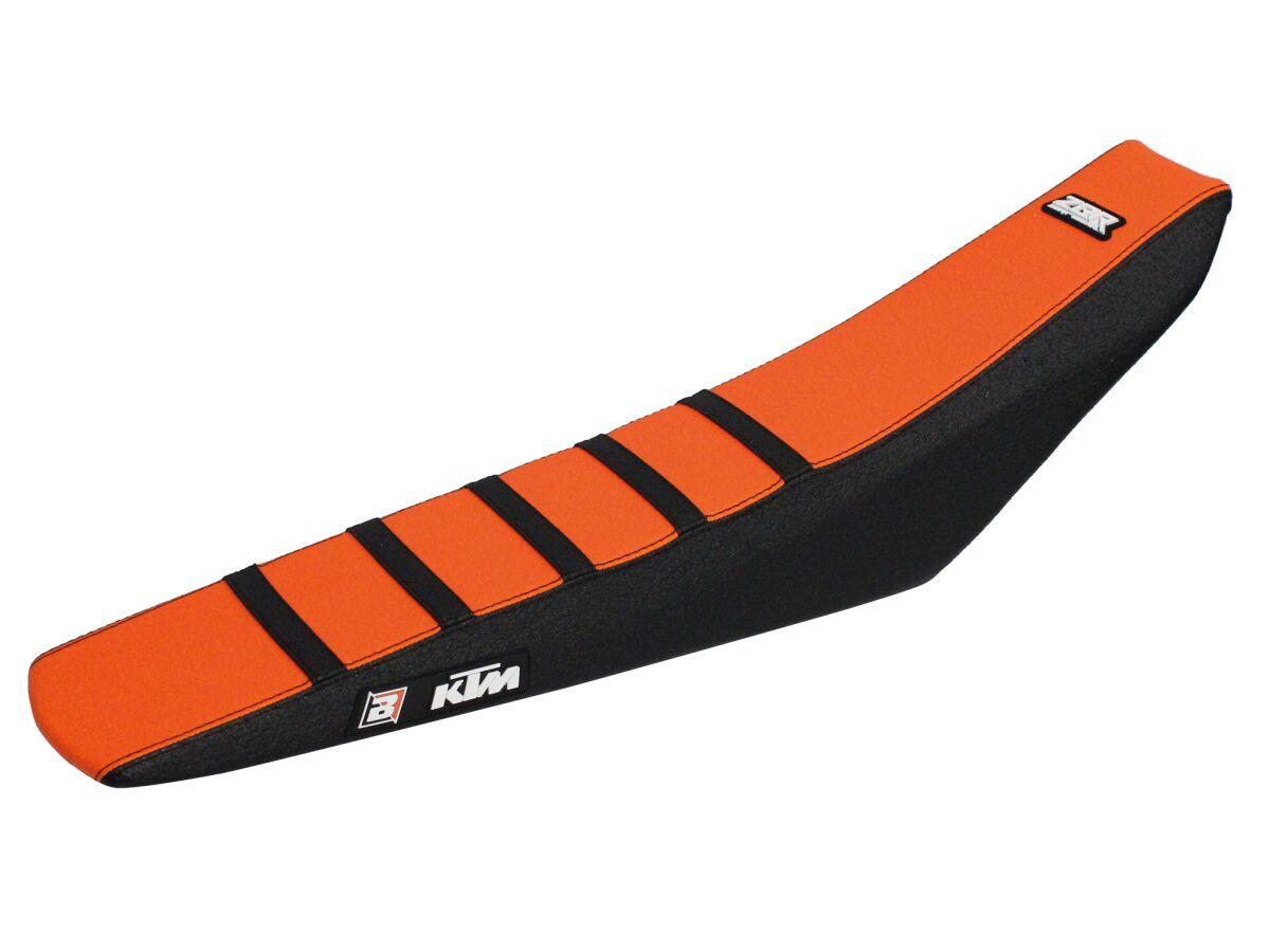 1528Z1 - Blackbird Zebra Seat Cover For KTM EXC150 TPI 2020-2023 - Black/Orange