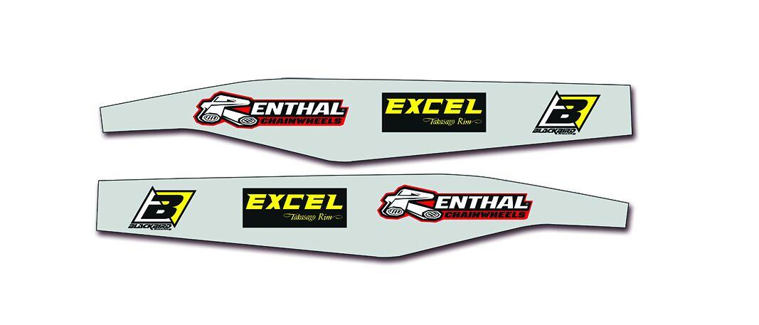 5901N - Blackbird Swingarm Stickers For Gas Gas EC 250 2021-2023 - Black/Grey