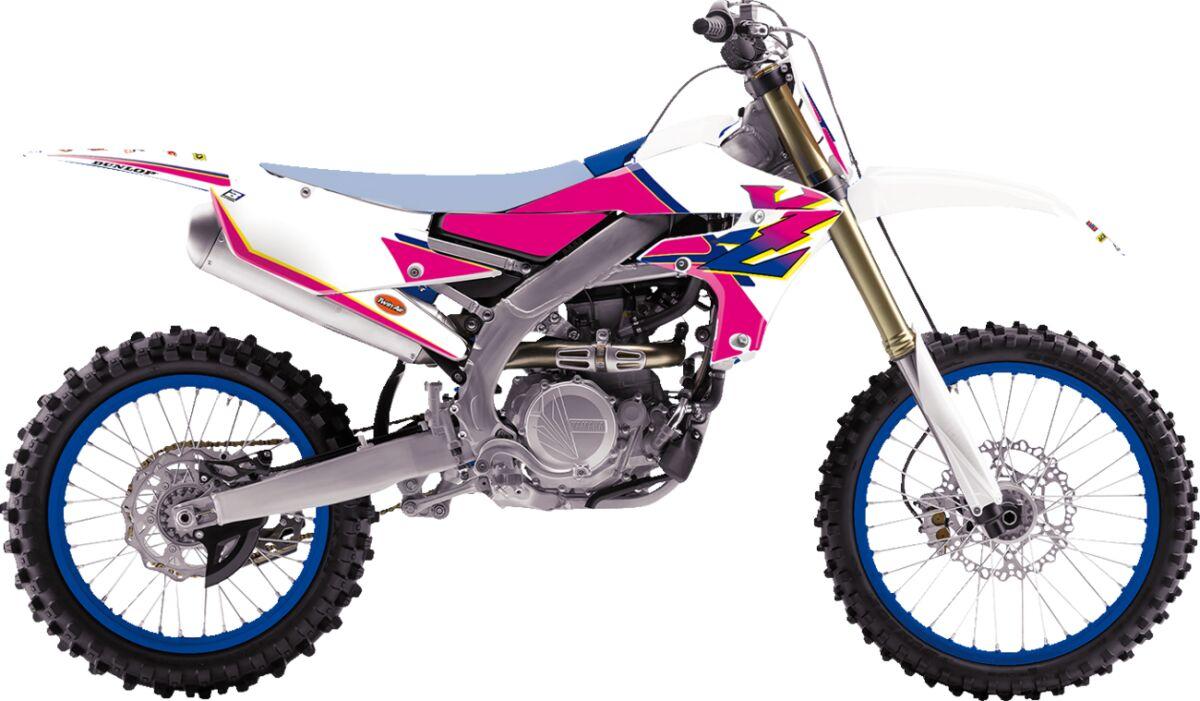 2247AA - Blackbird Retro Graphics Kit For Yamaha YZF250 2019-2023 - Blue/Pink/White
