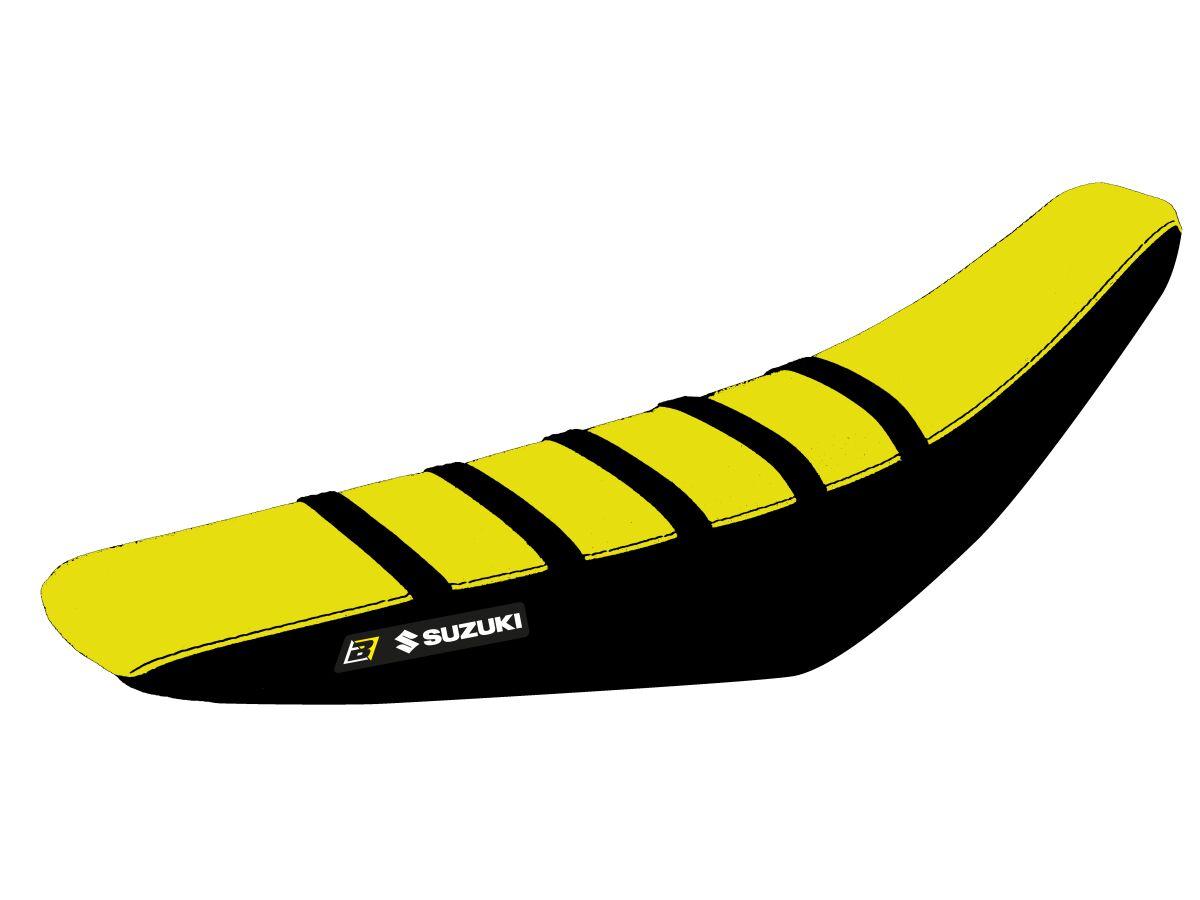 Blackbird Black/Yellow Ribs 1331Z1 - Bird Zebra Seat Cover For Suzuki Rmz250 2019-2023 - /Yellow