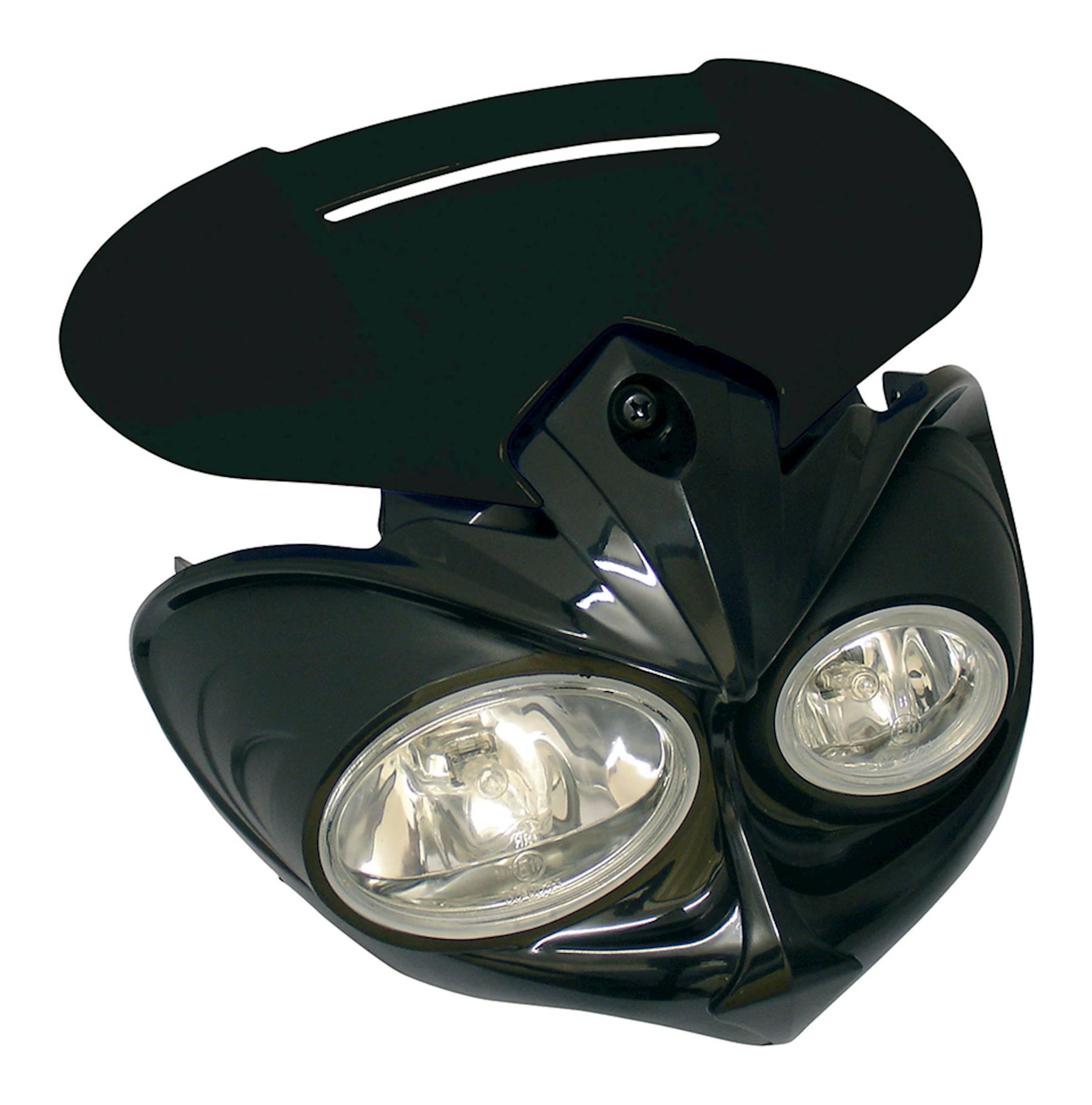 Bike It Black/Red Falcon H3-12V-55W Fairing Headlight