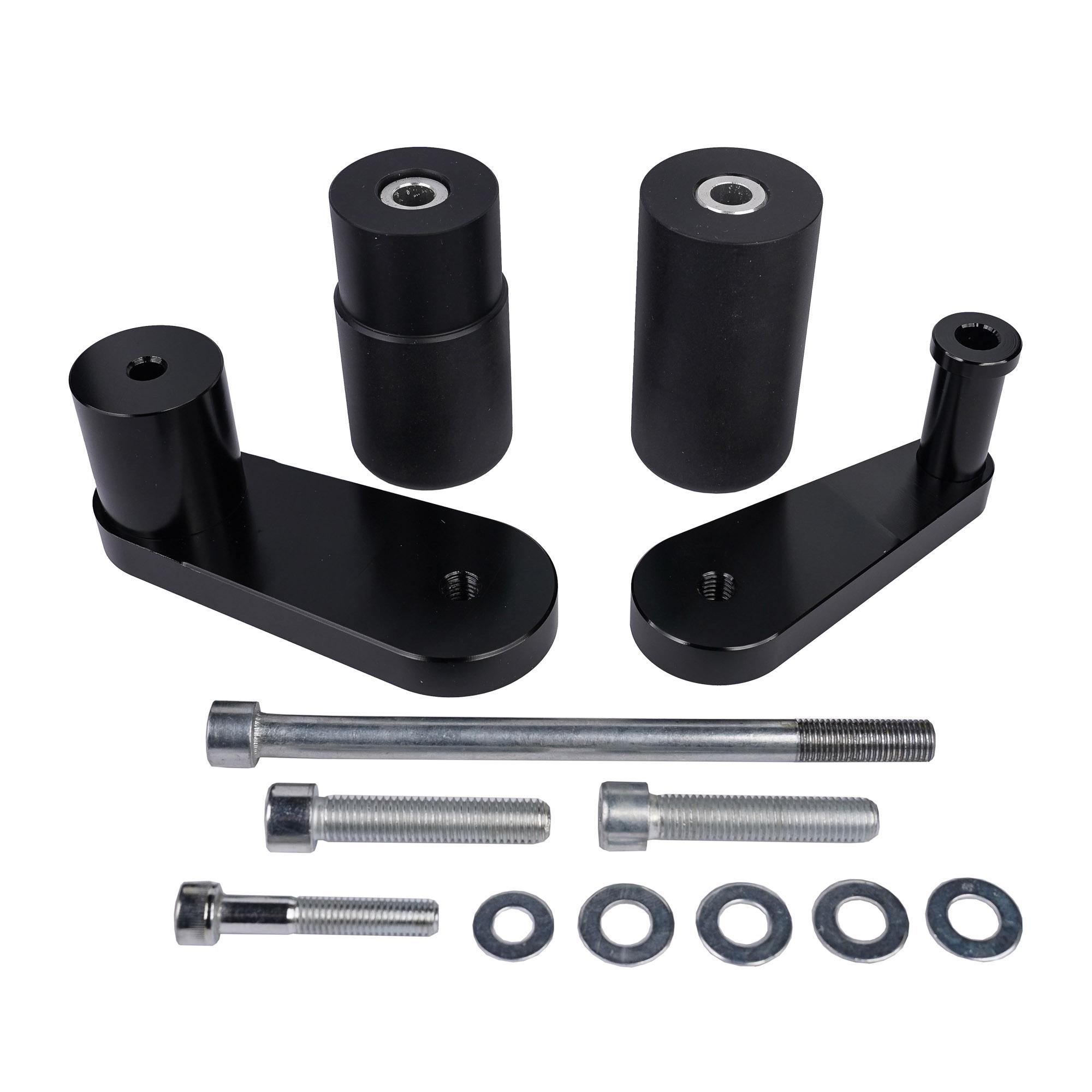 Biketek Black Stp Crash Protectors Set - Kawasaki Ninja 650R 2007-08