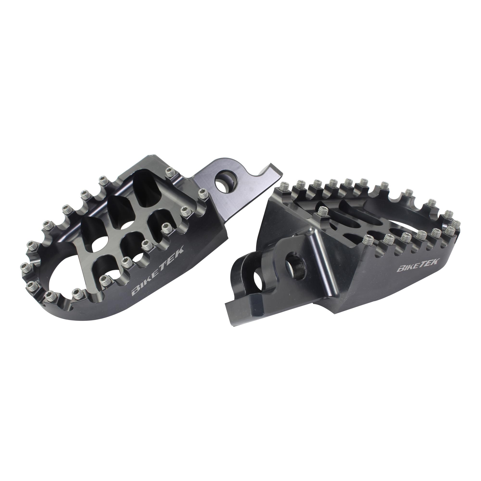 BikeTek Wide Foot Pegs - Kawasaki KX250 2005-07