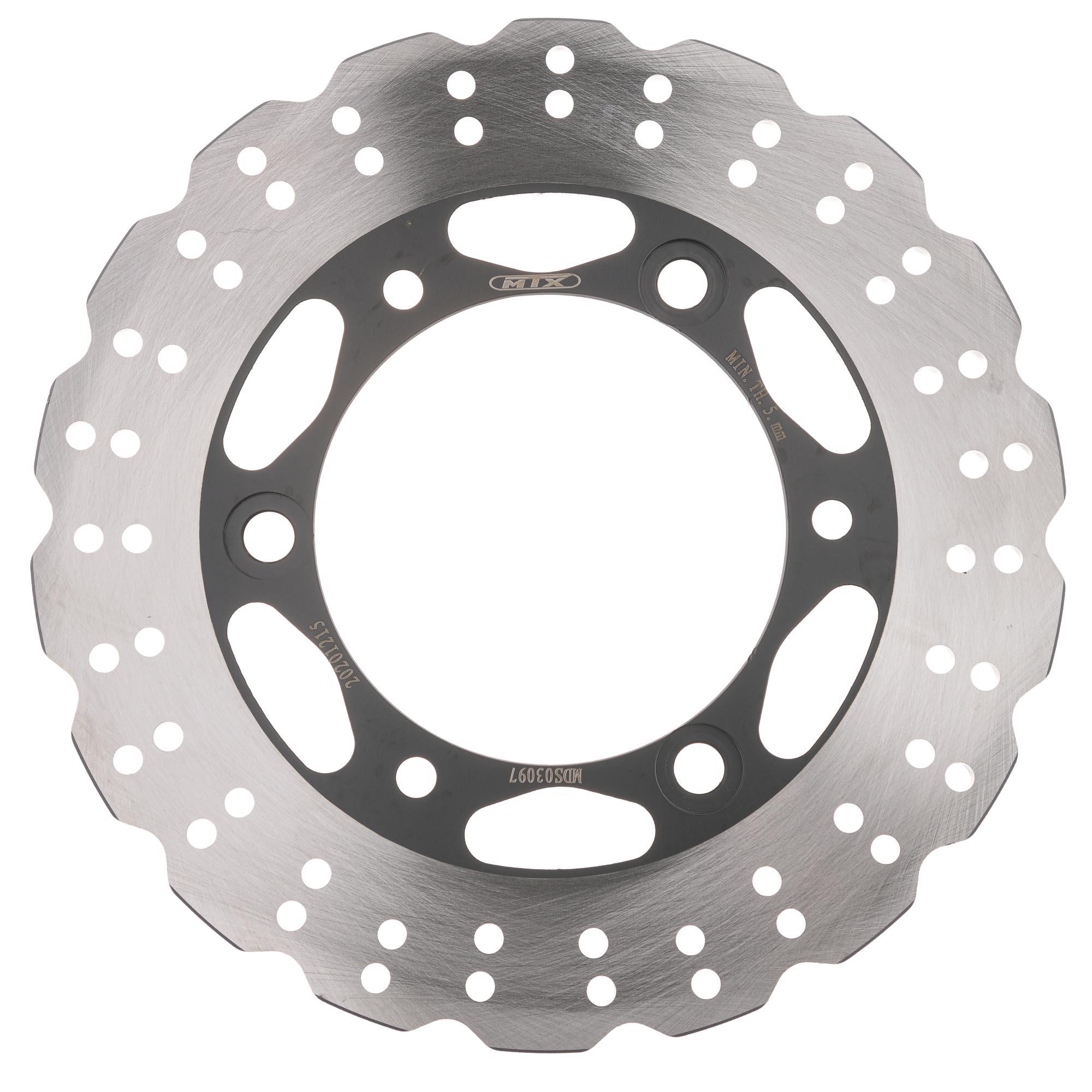 Mtx Performance Rear Solid Wavy Brake Disc - Kawasaki Ninja 250R 2007-13