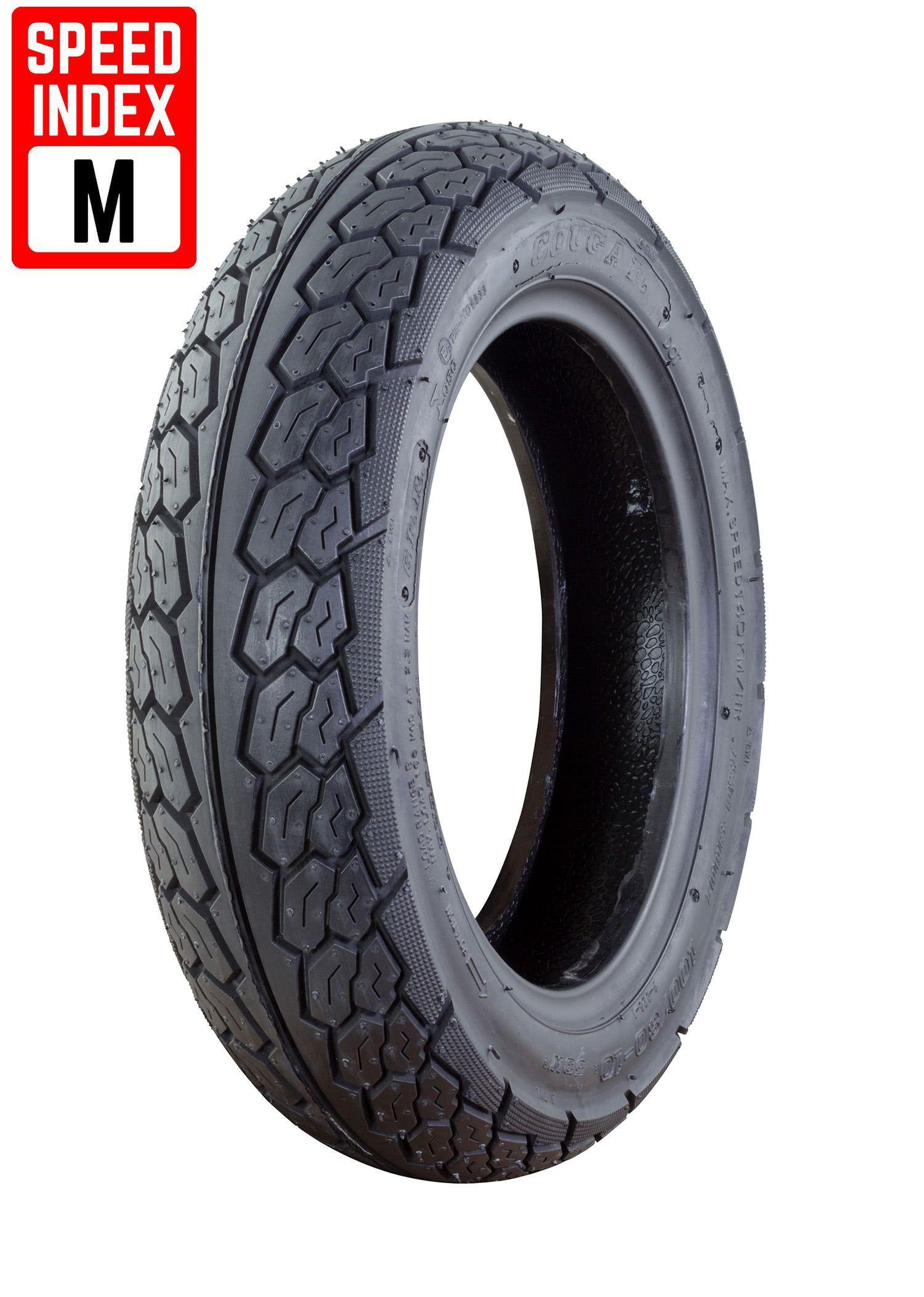 Cougar M926 E-Marked Tubeless Tyre - 100/80-10"