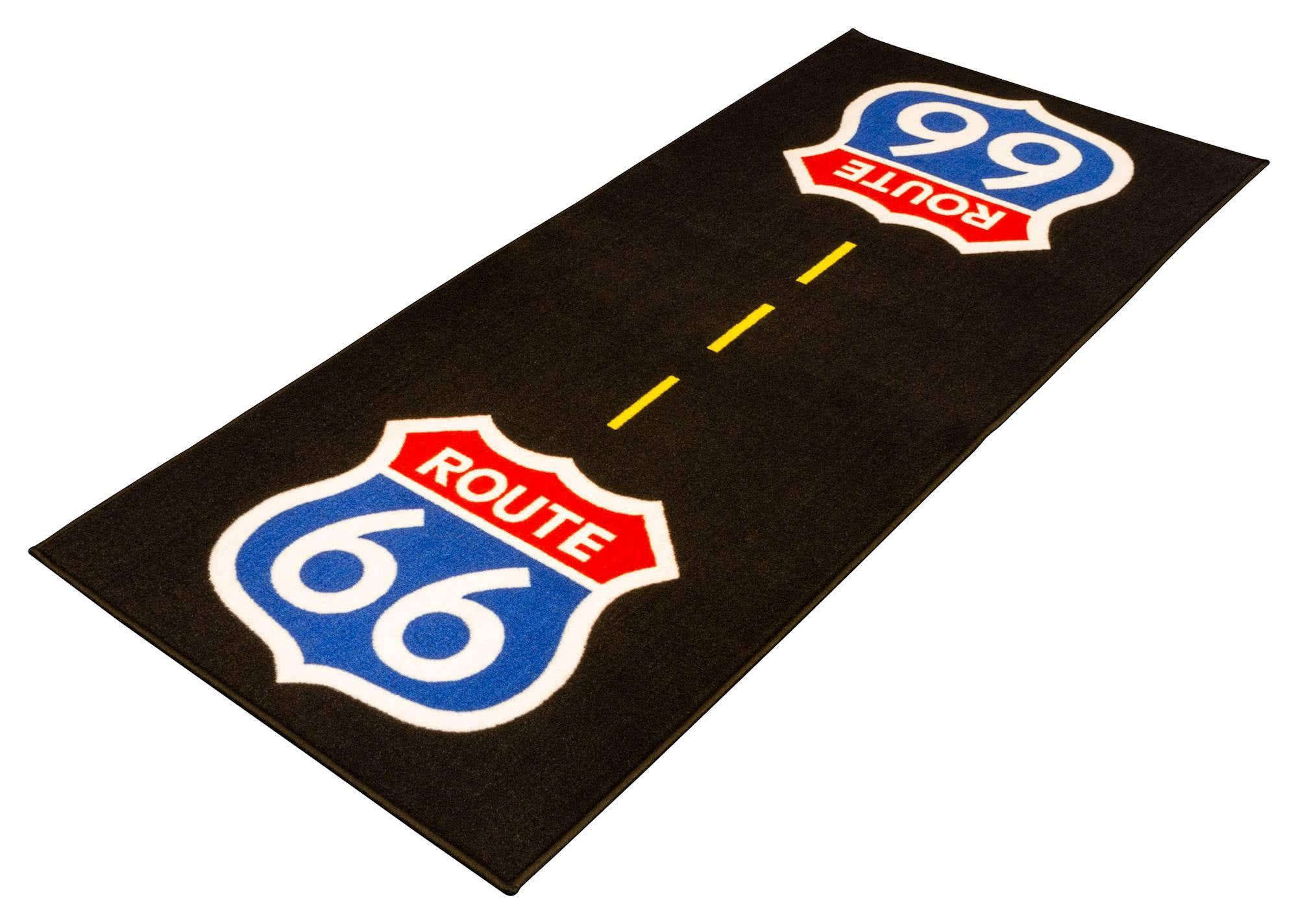 Biketek Black Grgmat59 - Series 3 Route 66 Garage Mat 190 X 80Cm