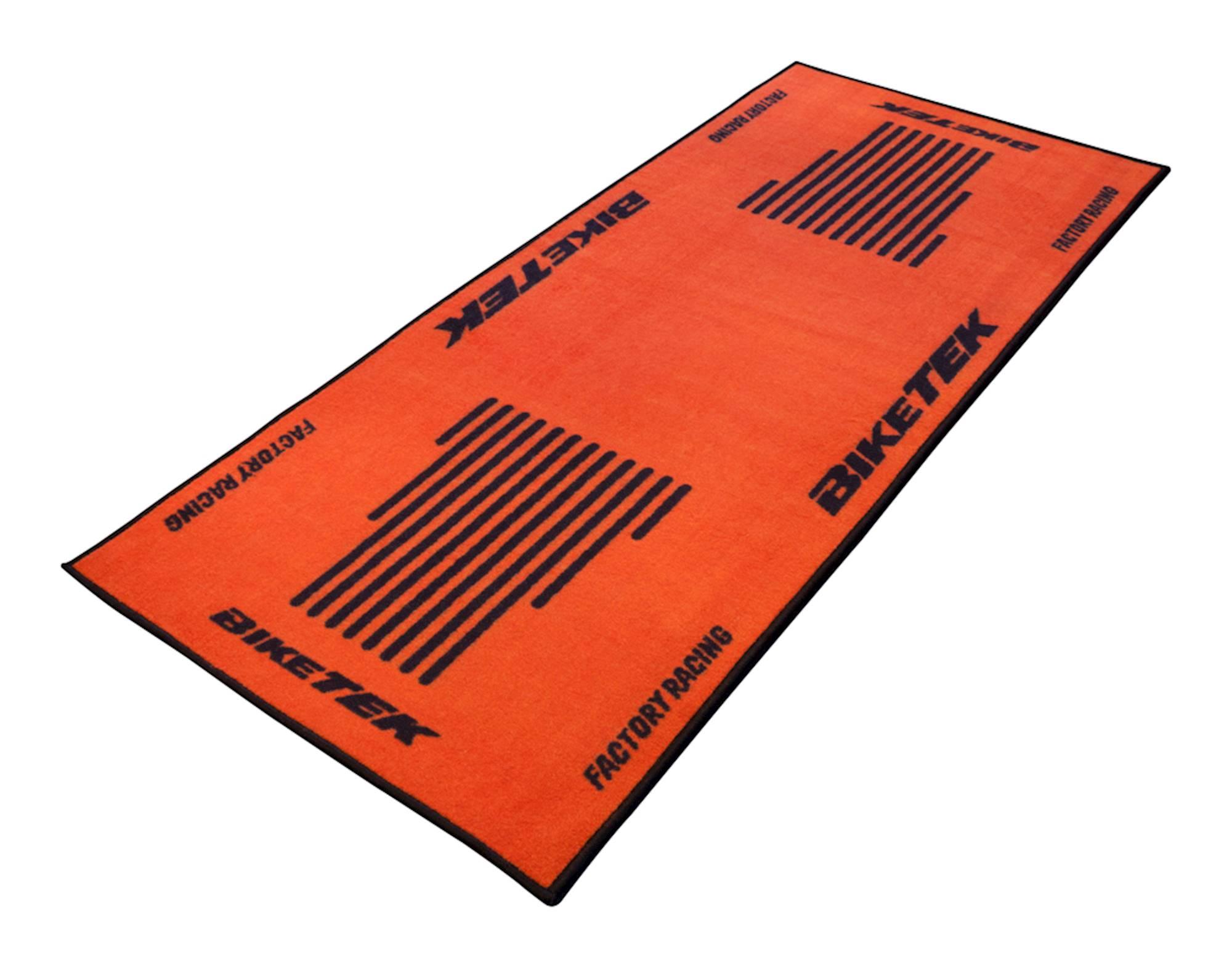 BikeTek Series 3 Orange Motorcycle Bike Pit Garage Mat for KTM - 190 x 80cm - Image 4